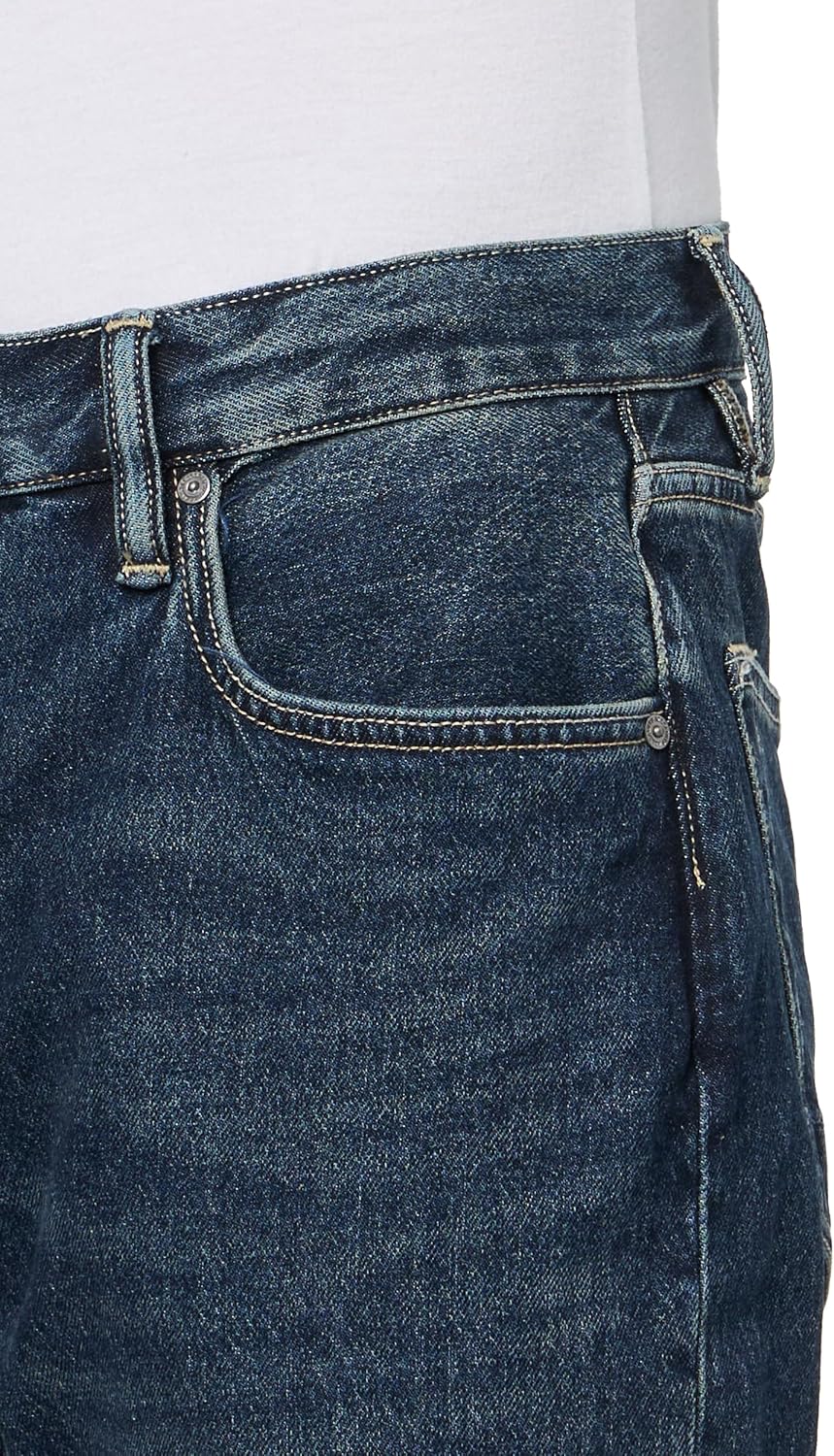 Detalle de Allsaints Iggy Slim Fit Denim Jeans – Jean Homme ajusté mid-rise, denim légèrement extensible