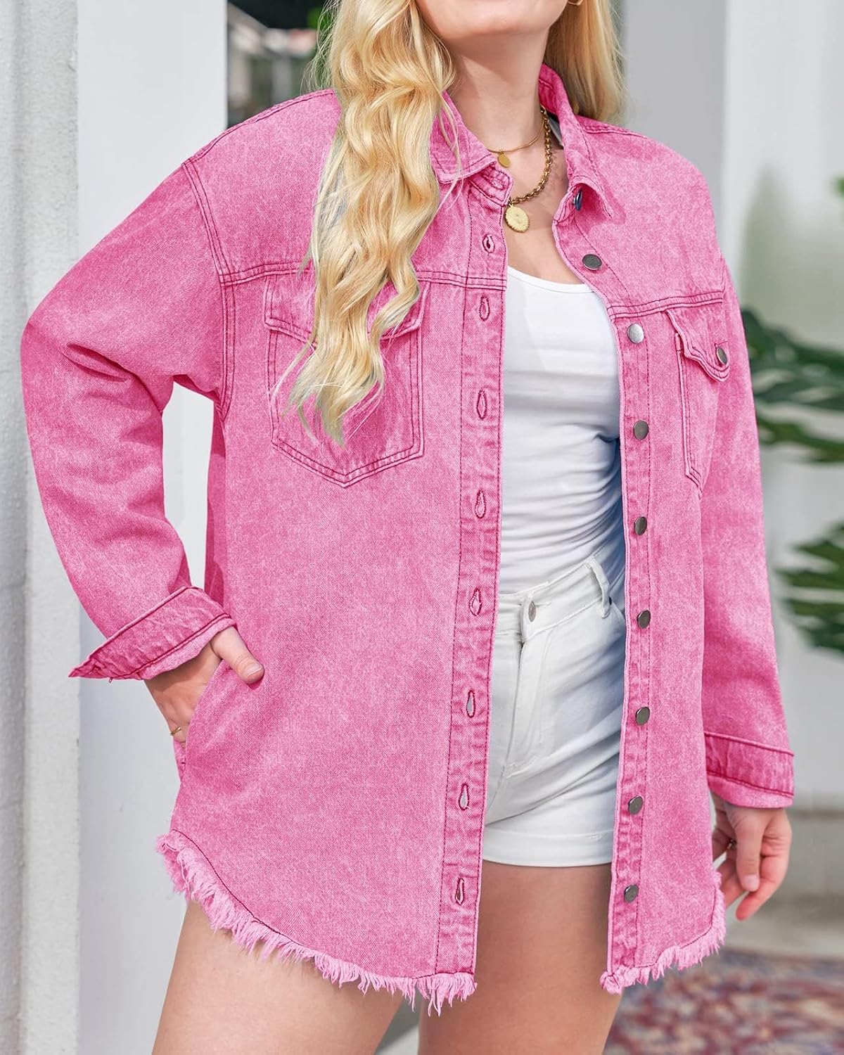 Thumbnail 6 de Vetinee Oversized Denim Shacket