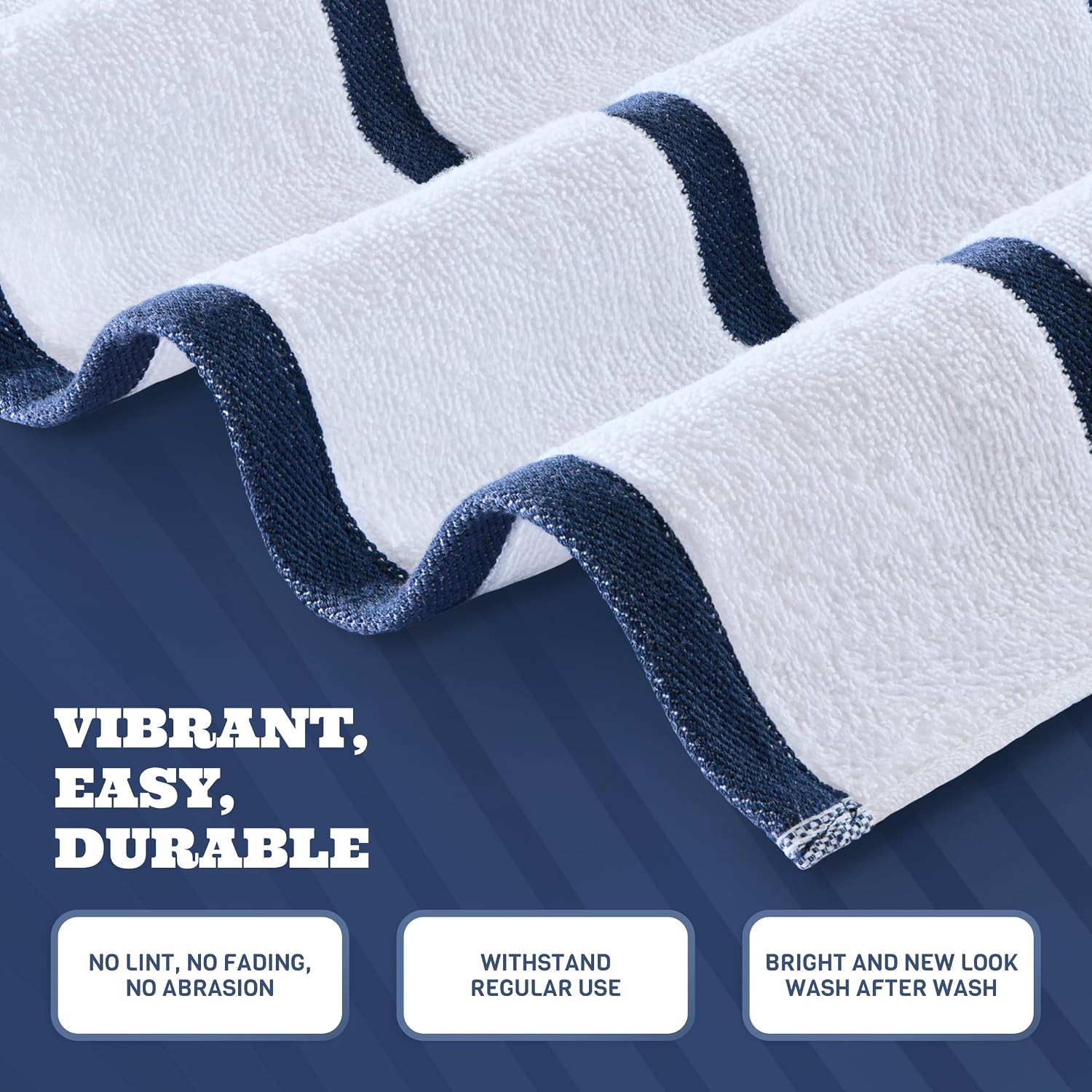 Thumbnail 4 de White Classic Cotton Pool Towels Oversized 30 x 60, 4-Pack 🧖