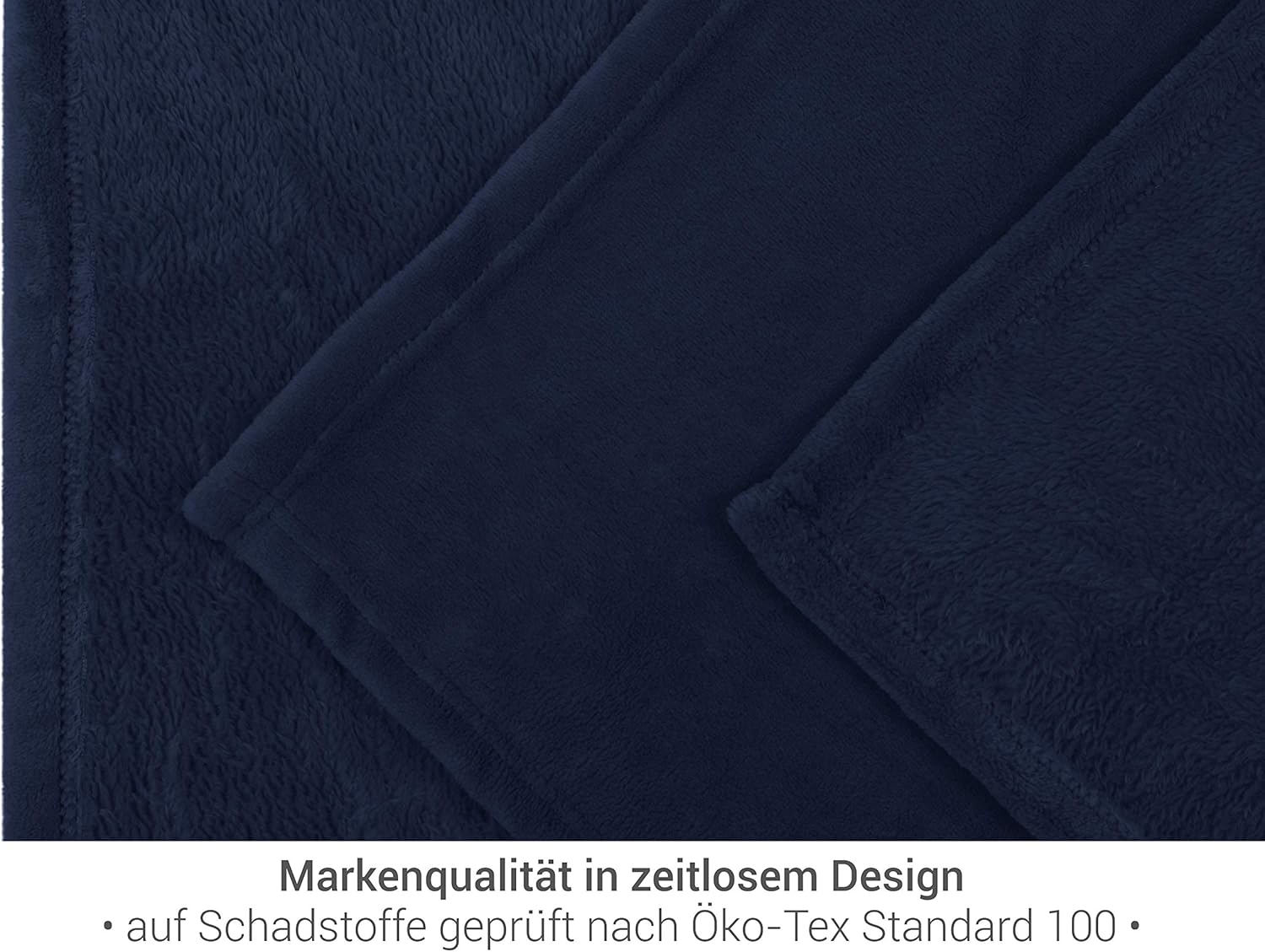 Thumbnail 4 de Npluseins Coral Fleece 1523.2204 – Coperta in pile Blu marino 150 x 200 cm