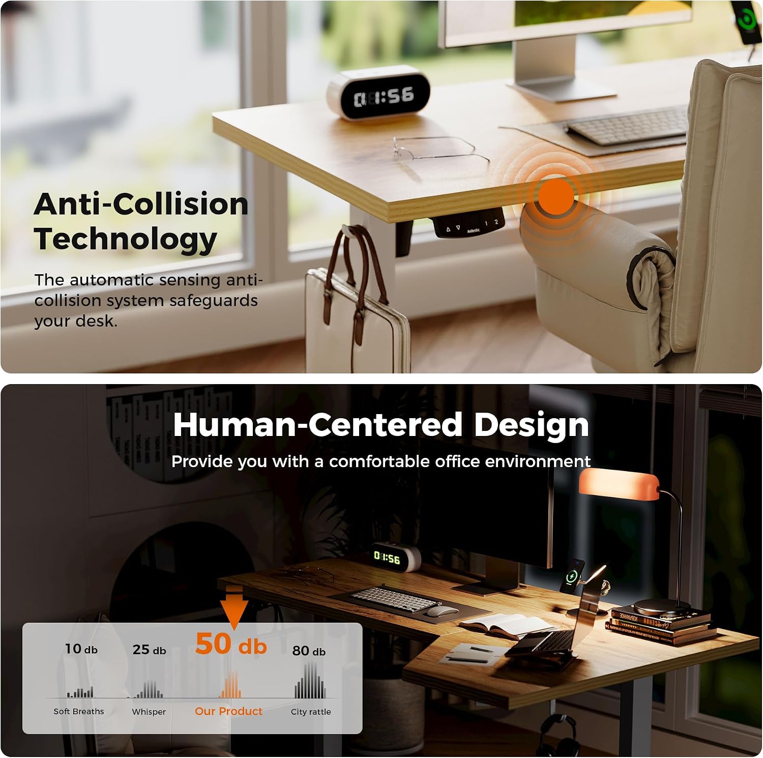 Thumbnail 4 de Agilestic L-Shaped Electric Standing Desk with 2 Memory Heights (160x90cm) - Home Office Ergonomics
