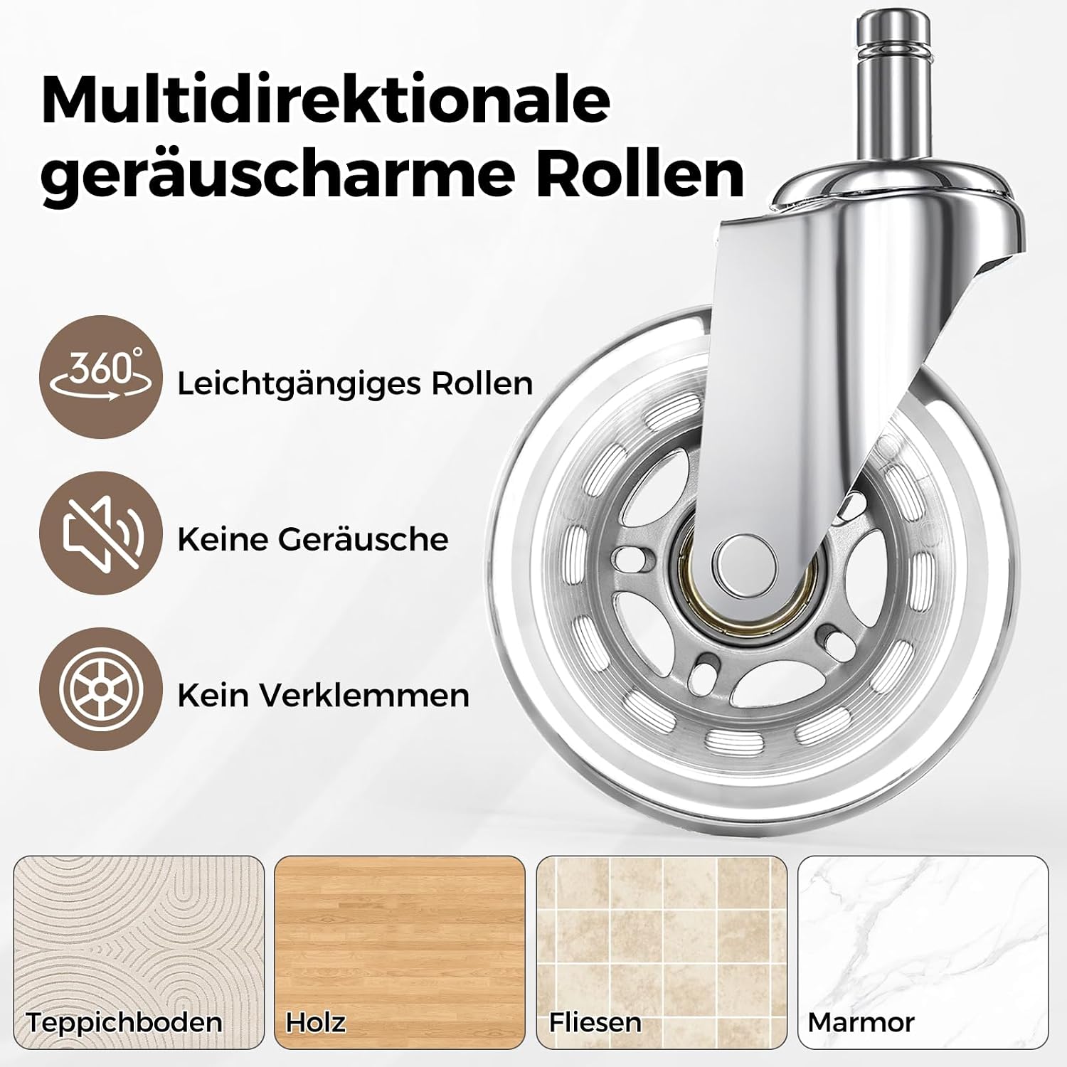 Detalle 2 de BEWISHOME Sattelhocker Höhenverstellbar 360° Drehhocker