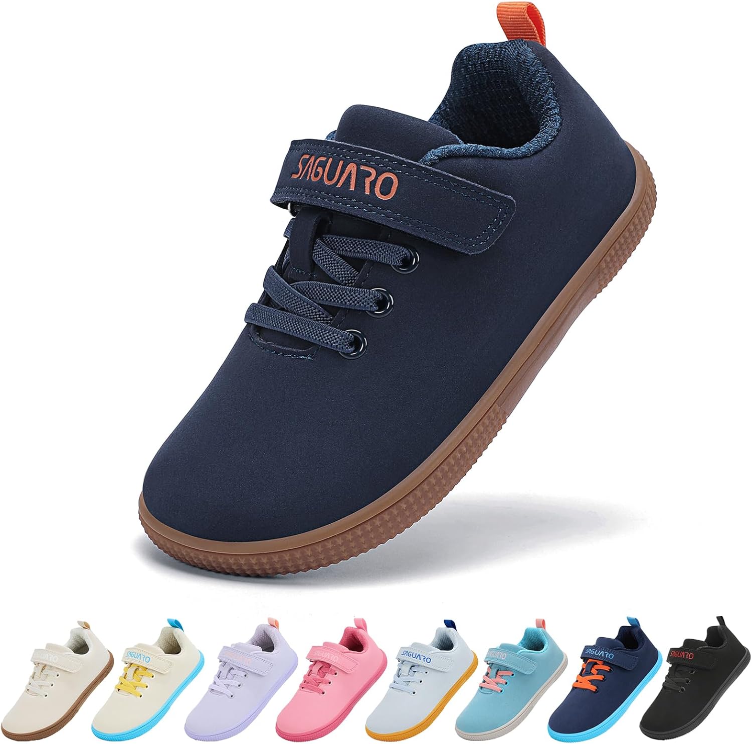 Thumbnail 6 de SAGUARO Barfußschuhe Kinder – Barfuß Sneaker mit breiter Zehenbox, Klett und rutschfester Sohle (Gr. 25–36)