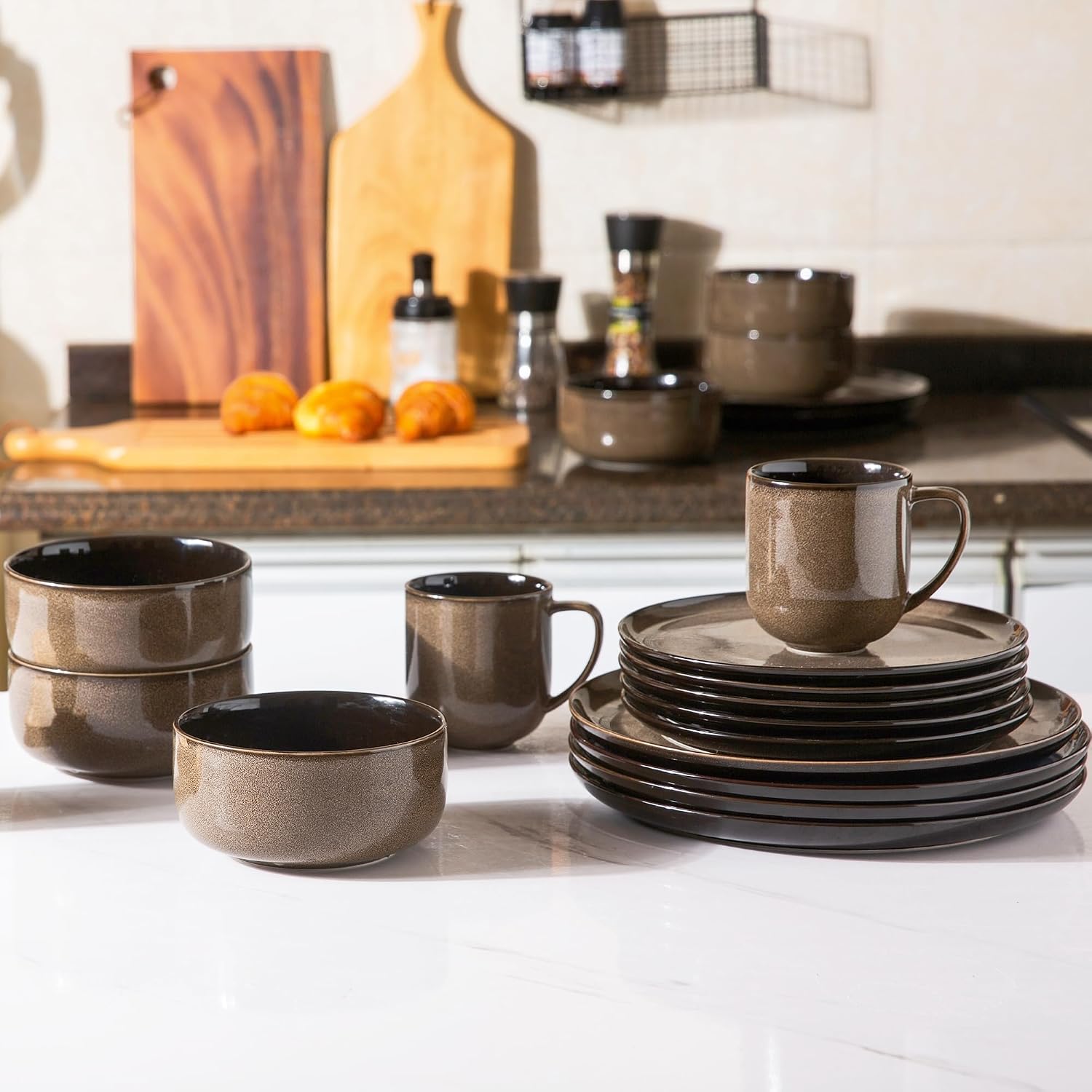 Thumbnail 6 de LERATIO Ceramic Dinnerware Set 24pc 🍽