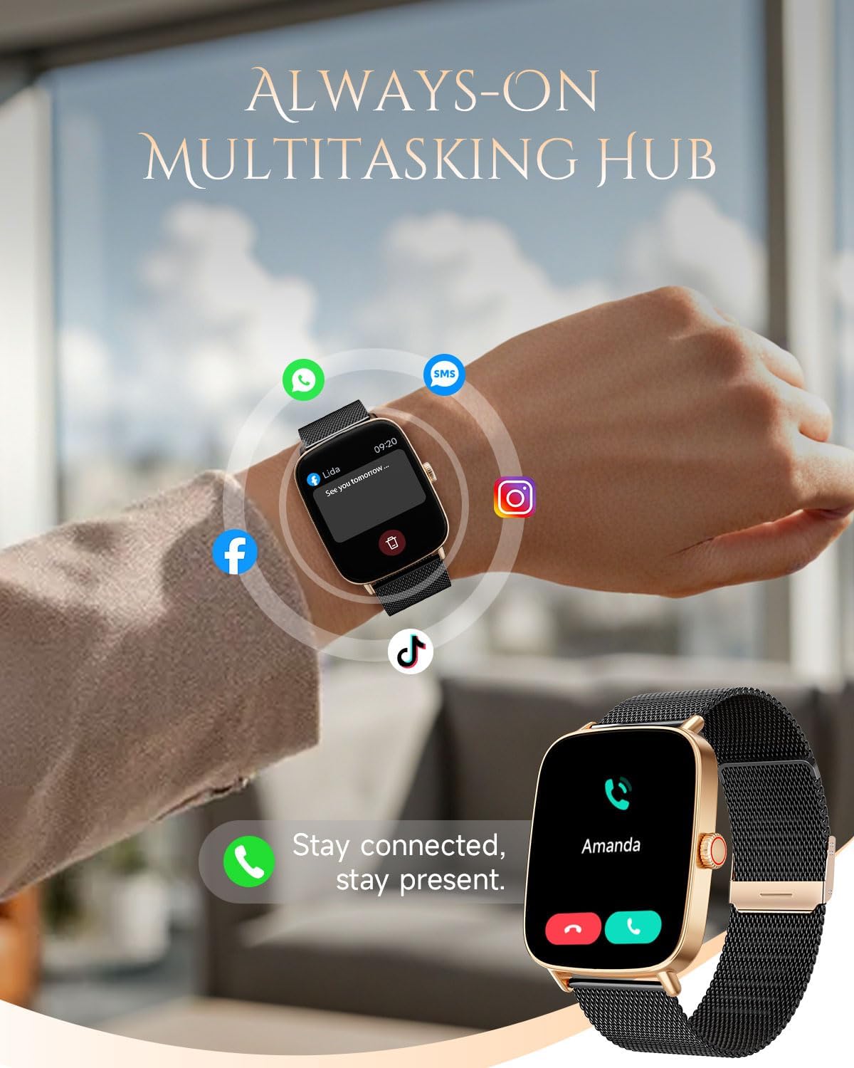 Detalle 2 de TOOBUR Smart Watch for Women: Fitness & Health Tracker