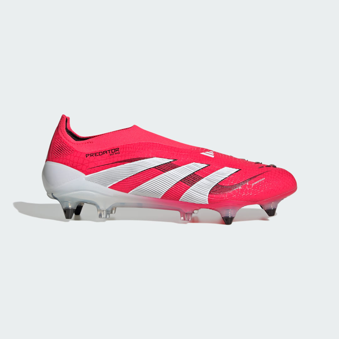 Detalle de Adidas Predator Elite Laceless para césped natural húmedo (rojo) - bota de fútbol