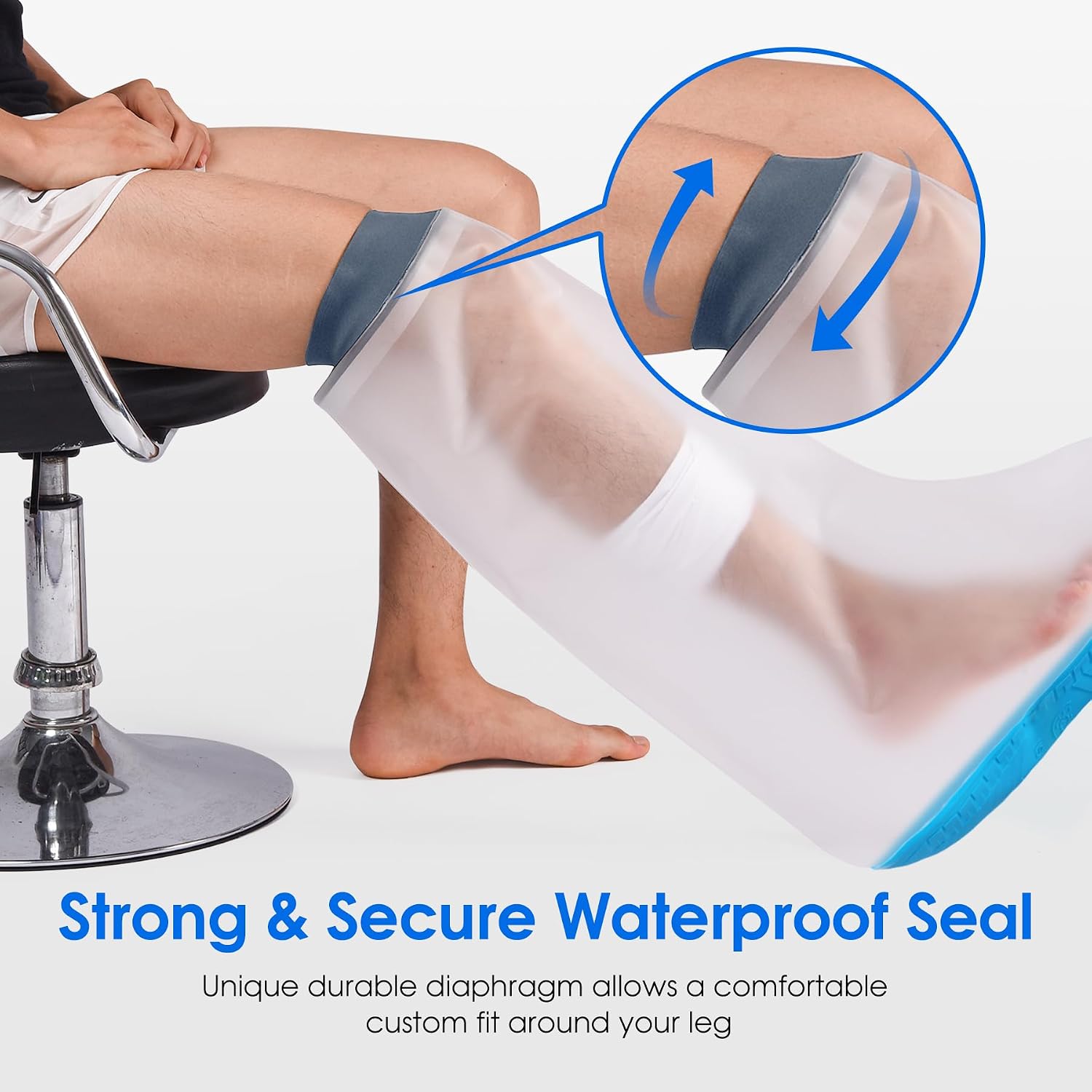Detalle 2 de COMFYTHERA F-Short Leg Cast Cover, Adult Medium, Reusable and Non-Slip
