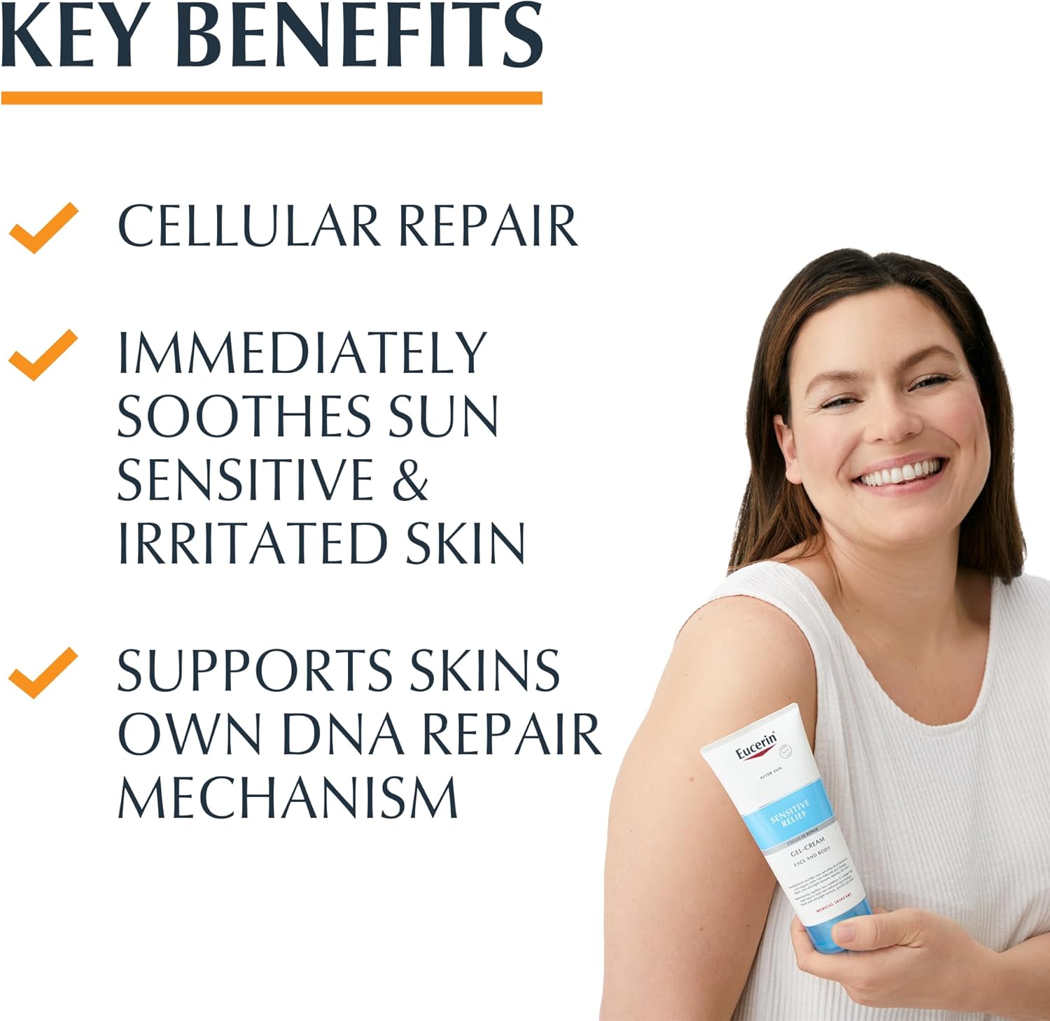 Thumbnail 1 de Eucerin After Sun Sensitive Relief Gel-Cream (200ml) for sensitive, sun-stressed skin