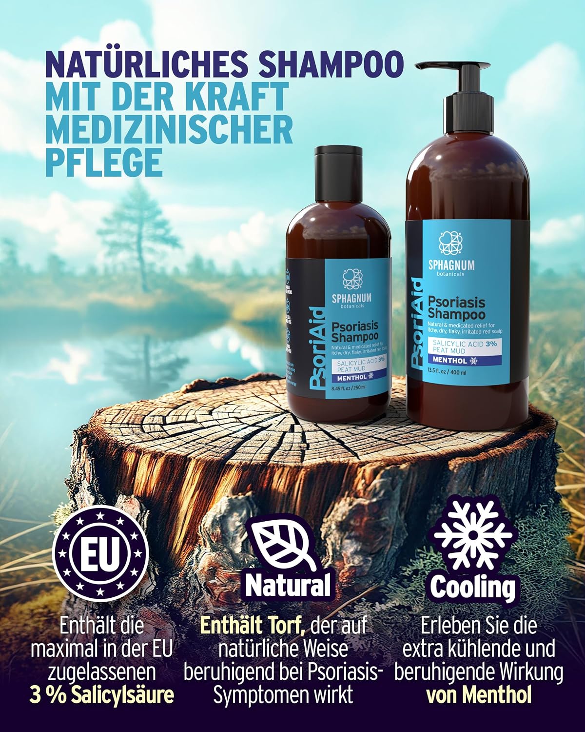 Detalle de Sphagnum Botanicals Psoriasis Shampoo 400 ml