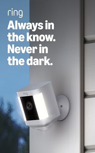 Detalle de Ring Spotlight Cam Plus Battery — HD security with color night vision, two-way talk, and siren