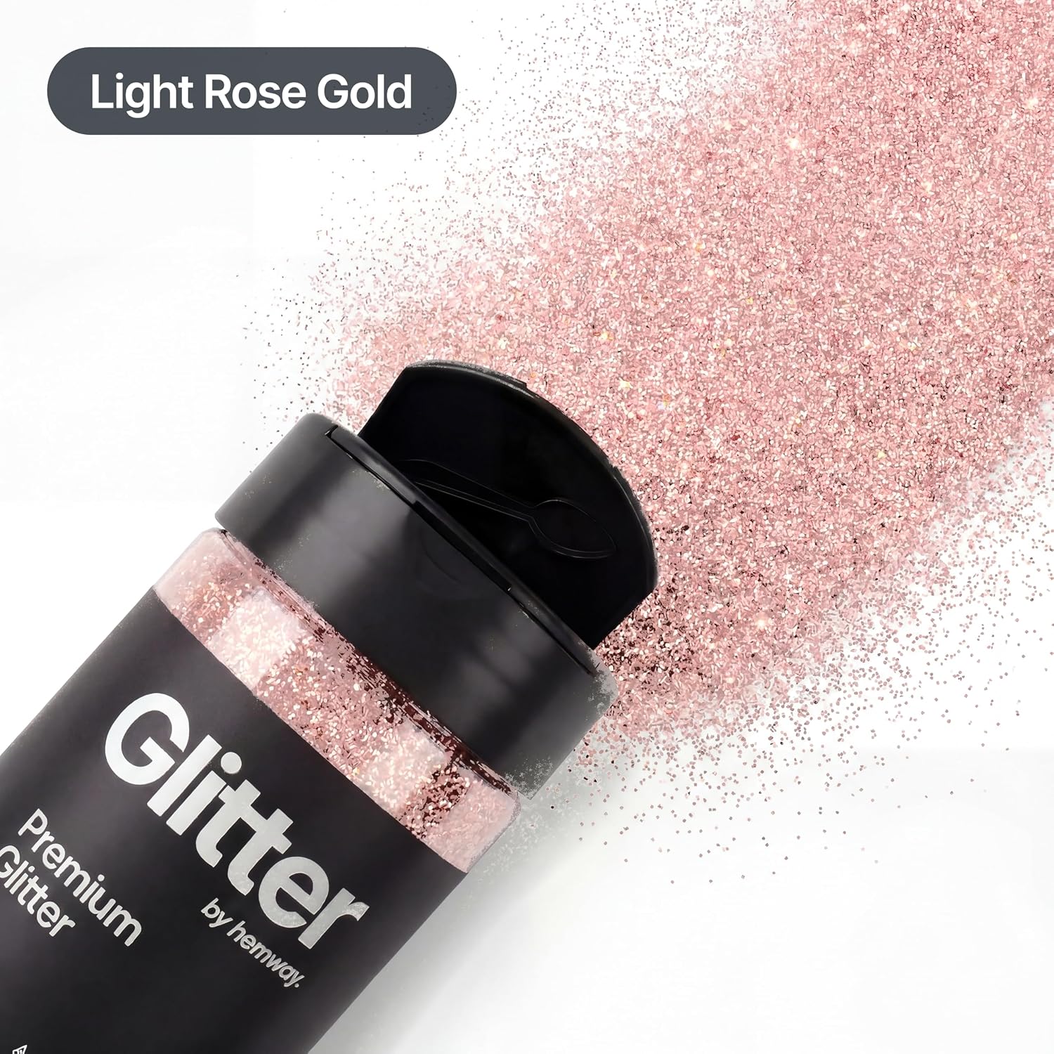Thumbnail 3 de Light Rose Gold Glitter Shaker (130g) – Ultrafine metallic flake for resin, epoxy & crafts