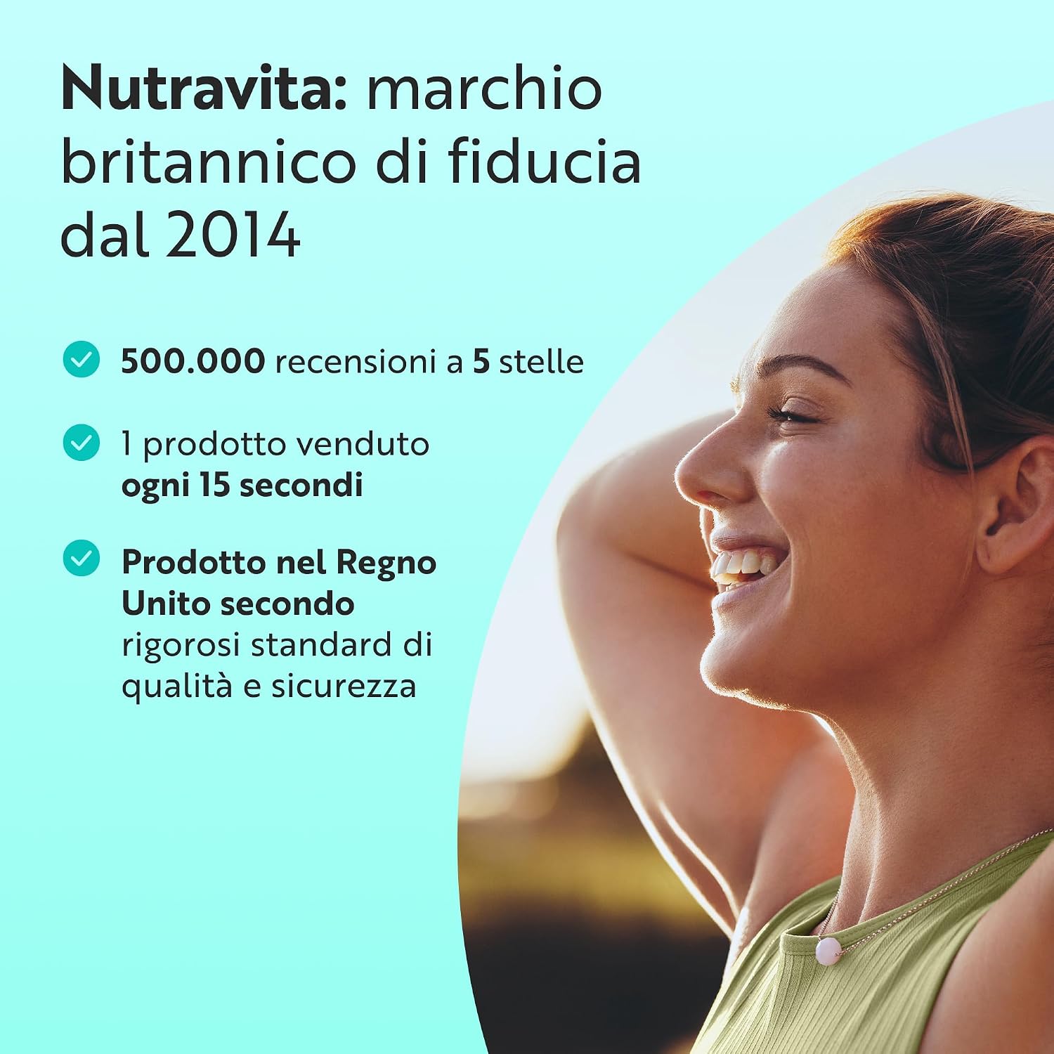 Detalle de Nutravita Acido Ialuronico in Capsule – Fornitura di 3 mesi, 600 mg (500-700 kDa) vegan e senza allergeni