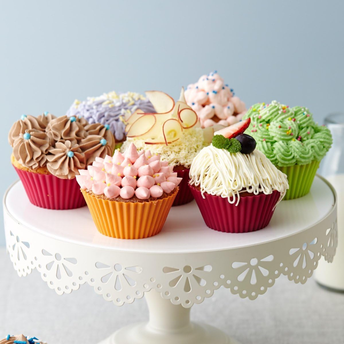 Detalle de Lékué Classic Muffinformen 7 cm, 6 Stück – mehrfarbig (0240100SURM033)
