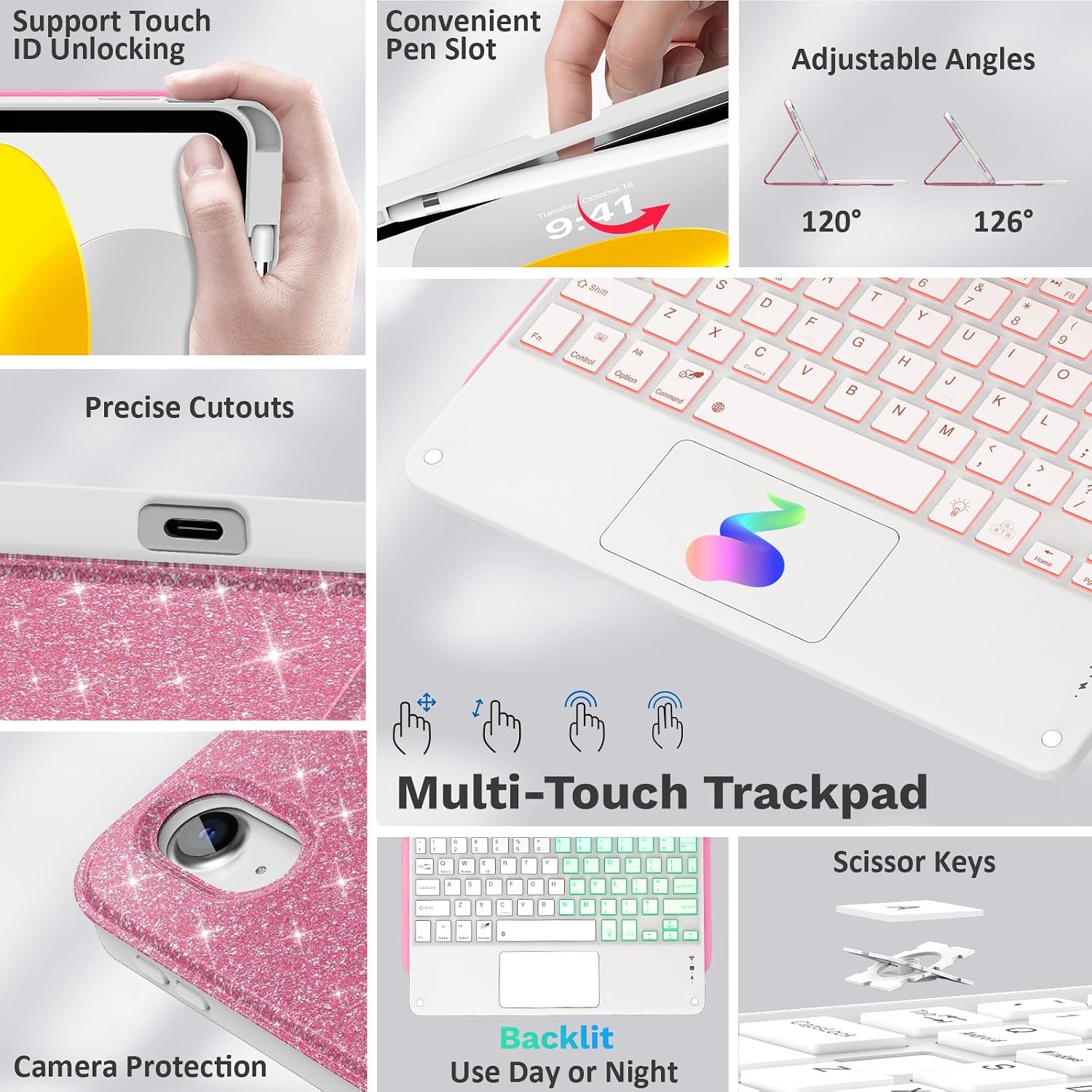 Detalle de MoKo iPad Keyboard Case for 11-Inch iPad