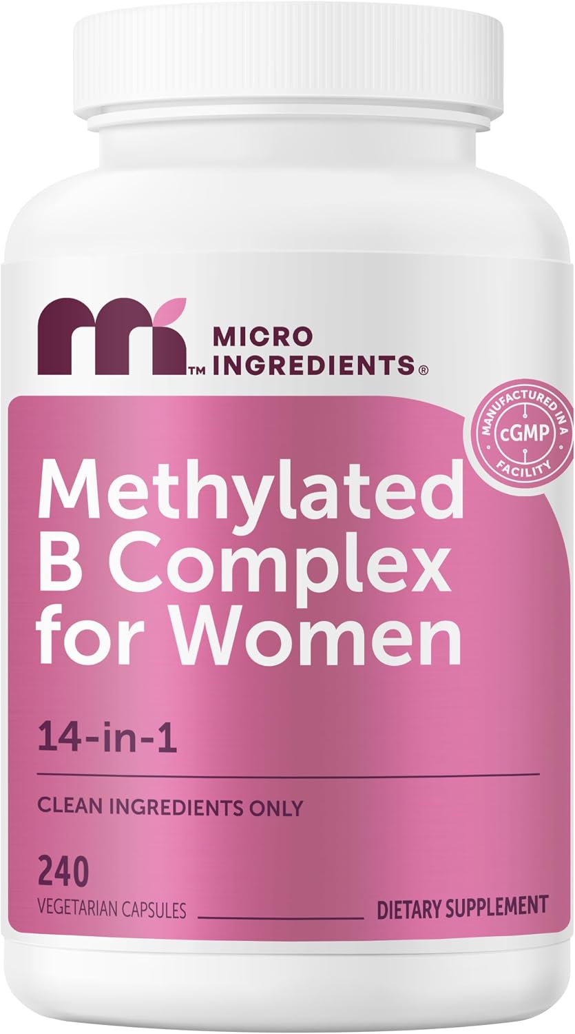 Detalle de Micro Ingredients Methylated B Complex, 240 Vegetarian Capsules