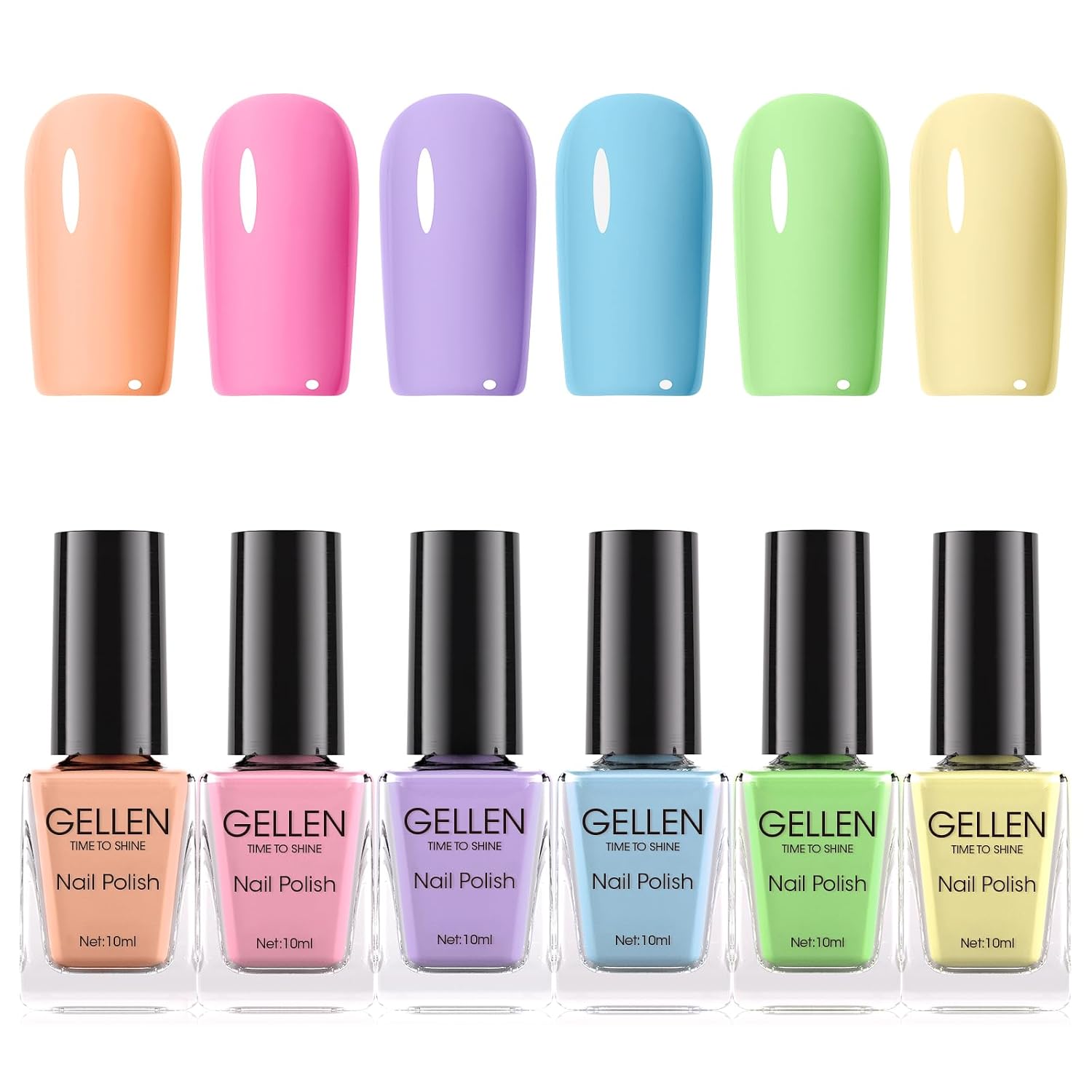 Detalle de GELLEN Pastel Nail Polish 6 Macaron shades