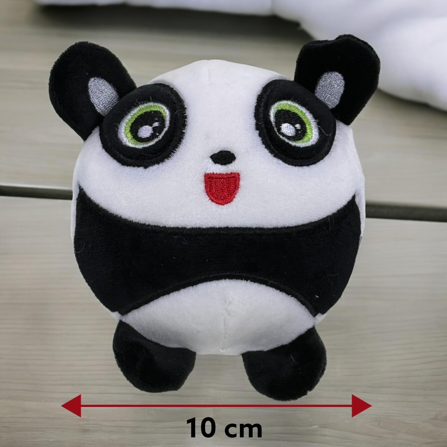 Detalle de MIJOMA Kuscheliger Antistress-Squeezeball – Velvet Plüsch Panda (Ø 10 cm)