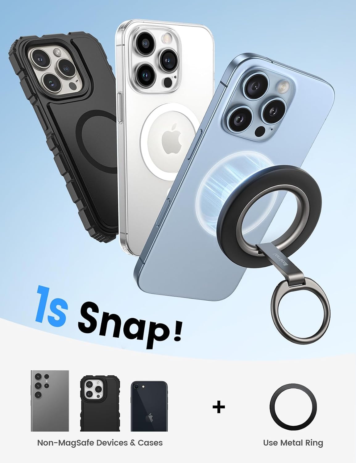 Thumbnail 4 de Lamicall MagSafe Ring Stand 360° Rotation