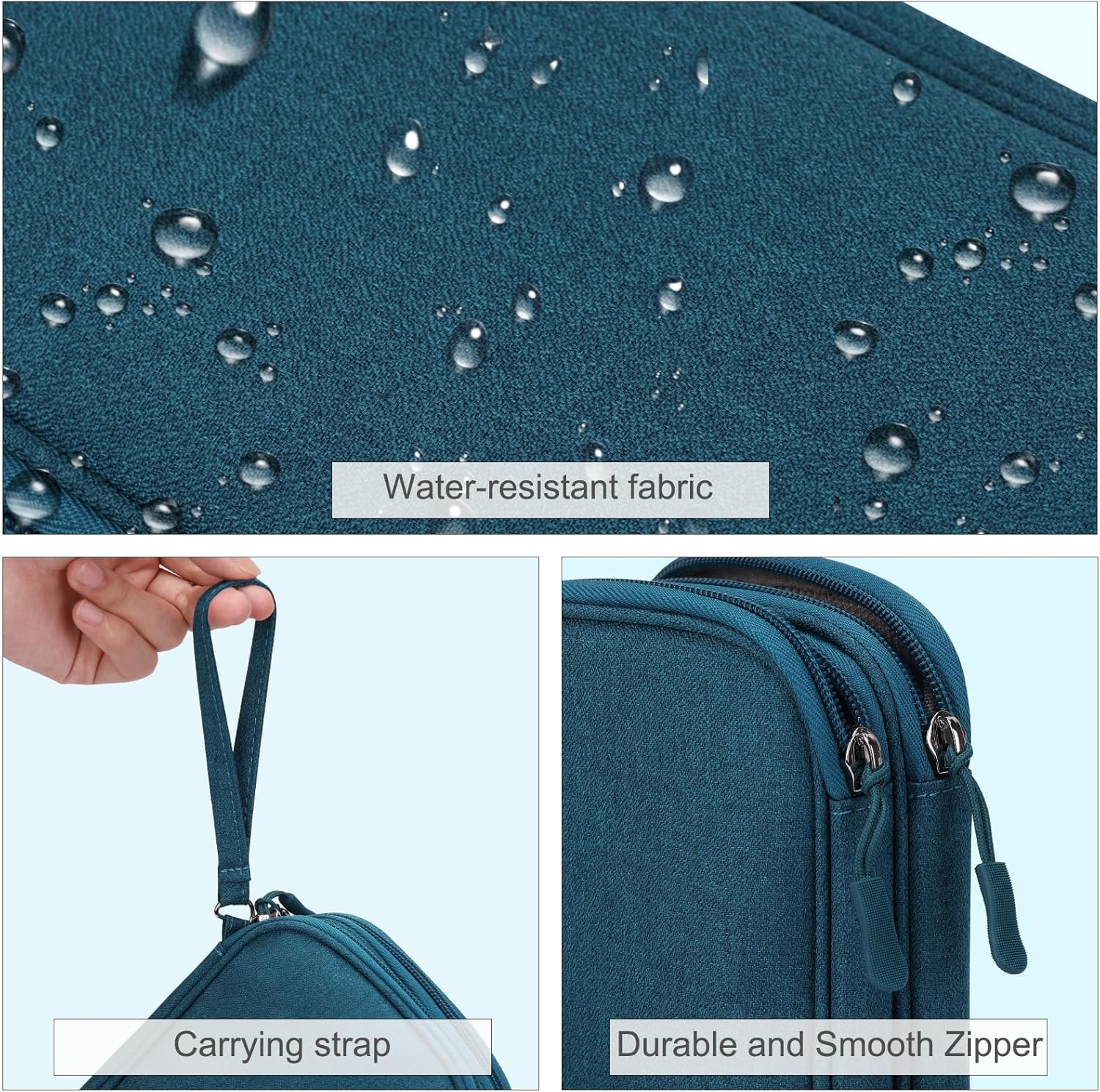 Detalle 2 de FYY Travel Cable Organiser (2-Layer Waterproof Storage Pouch) – M-Dark Green