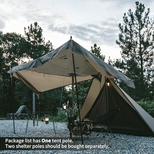 Detalle 2 de Naturehike Tienda de campaña piramidal para 2–6 personas con estufa, resistente al viento y al agua