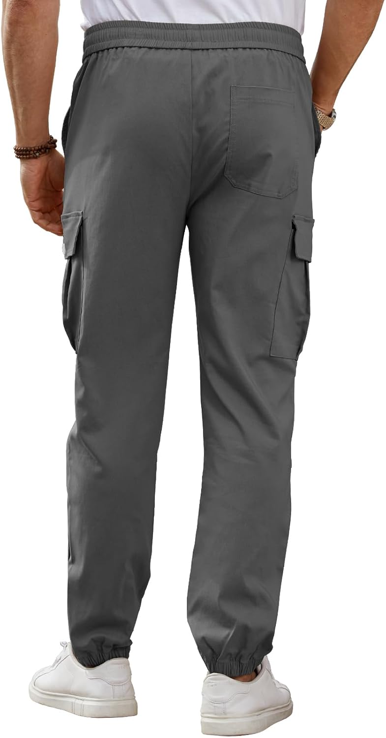 Thumbnail 1 de Tolaler Cargohose Herren Jogger Cargo – elastischer Kordelzug, 5 Taschen, Stretch