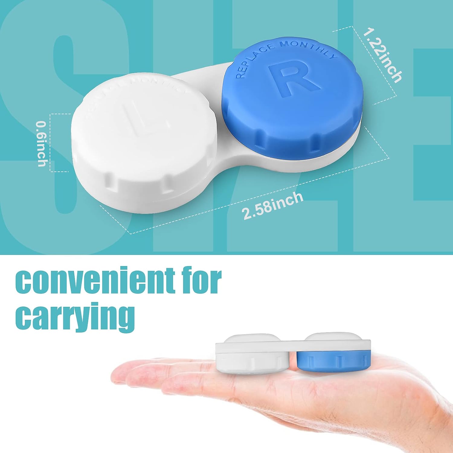 Thumbnail 1 de 12 pack contact lens cases, leak proof