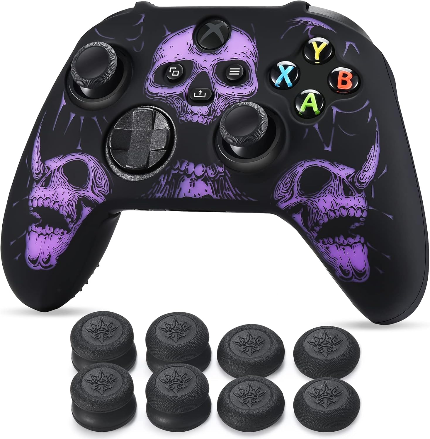 Detalle de Yorha Silikon-Hülle mit Pro Daumen-Grips für Xbox Series X|S Controller – Lila