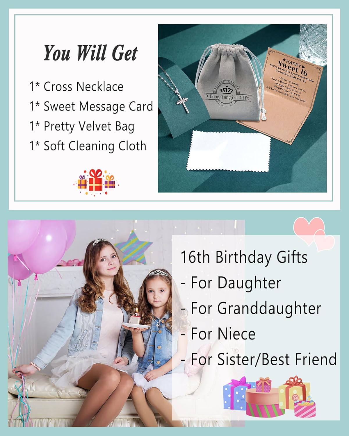 Thumbnail 5 de D Dongjiangjin Gift Happy 13th 16th 18th Birthday Necklace