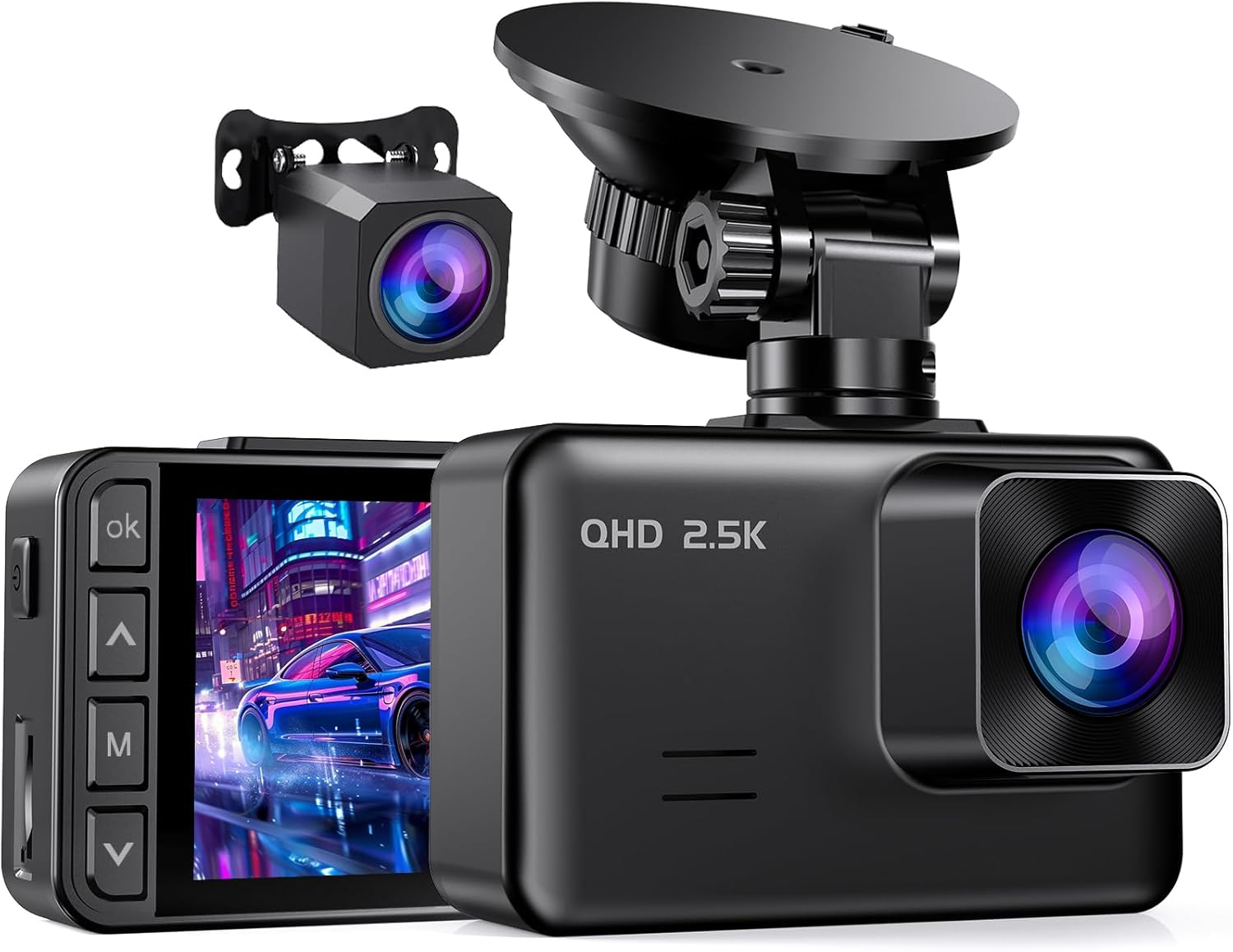 E-YEEGER S50 2.5K Dual Dash Cam