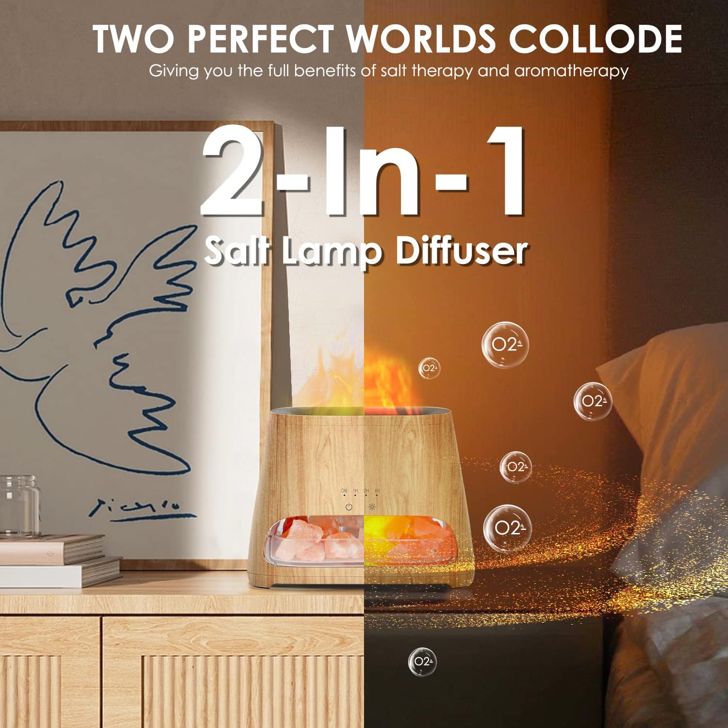 Thumbnail 2 de SALKING 2-in-1 Ultrasonic Diffuser 150ml 🕯