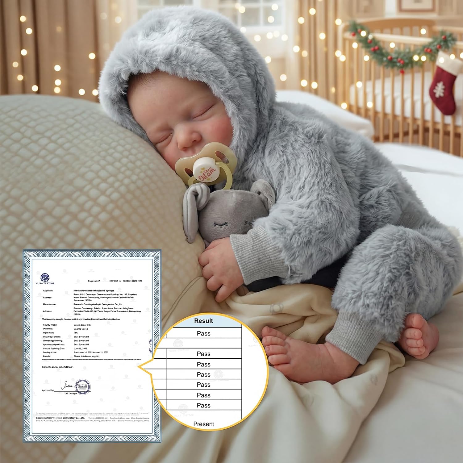 Detalle 2 de BABESIDE Lifelike Reborn Baby Doll 17-inch