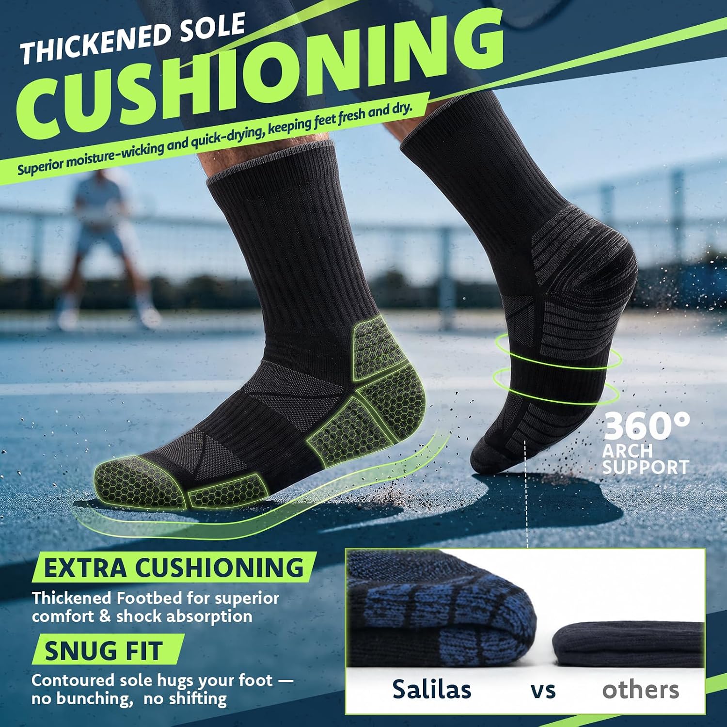 Detalle 1 de Salilas Crew Socks, Bamboo Viscose