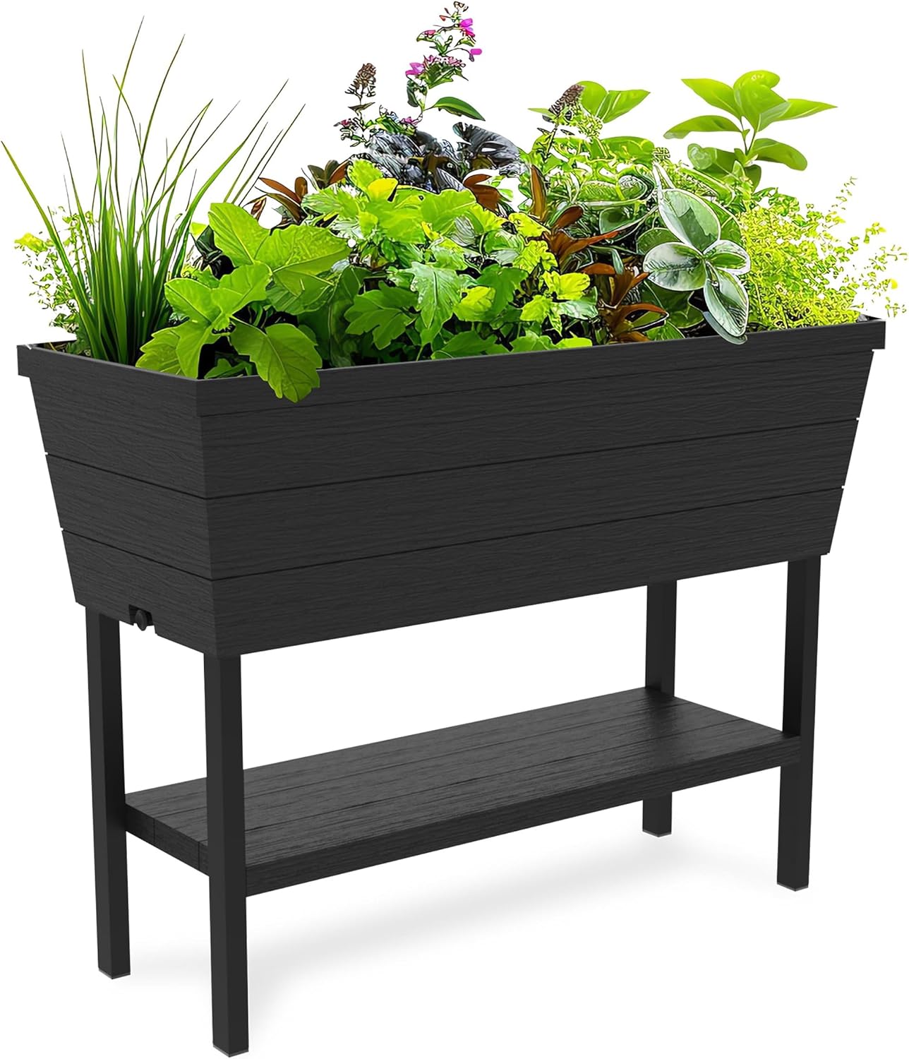 Keter Urban Bloomer 12.7 Gallon Raised Garden Bed with Self-Watering Gauge