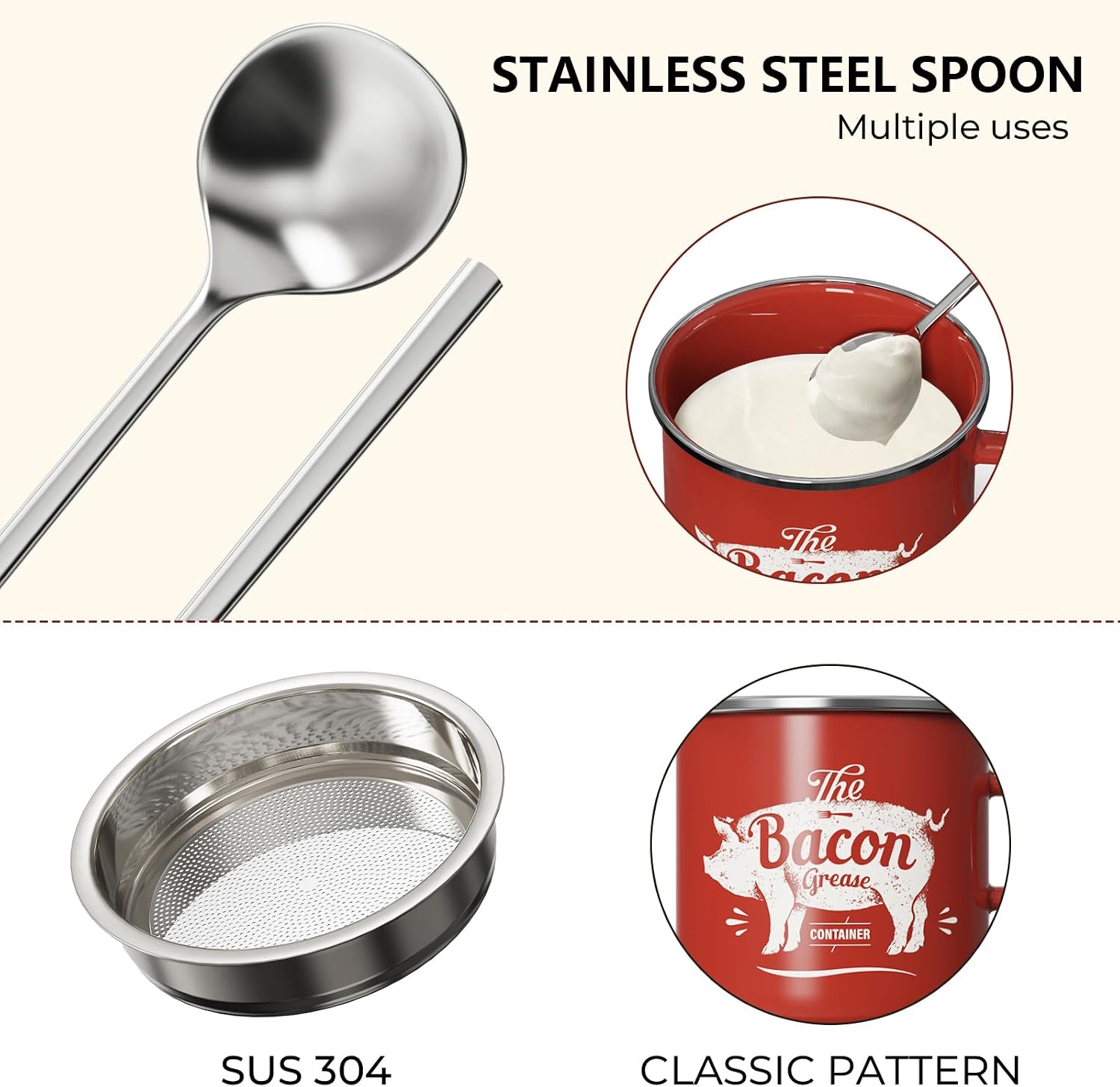 Thumbnail 4 de PGYARD Mini Bacon Grease Container 15oz