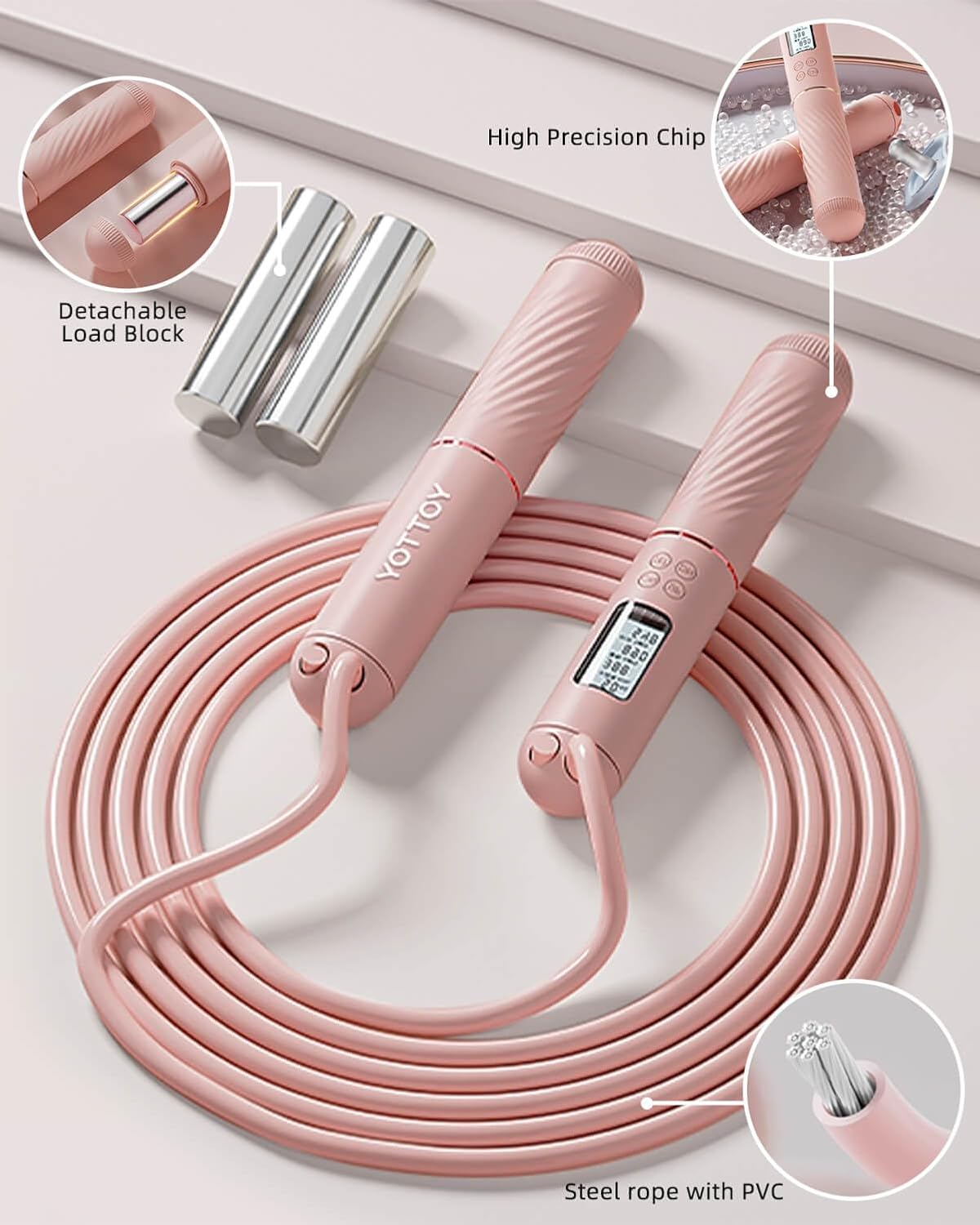 Thumbnail 5 de YOTTOY 1 Cordless Jump Rope with LCD Counter and Weighted Balls