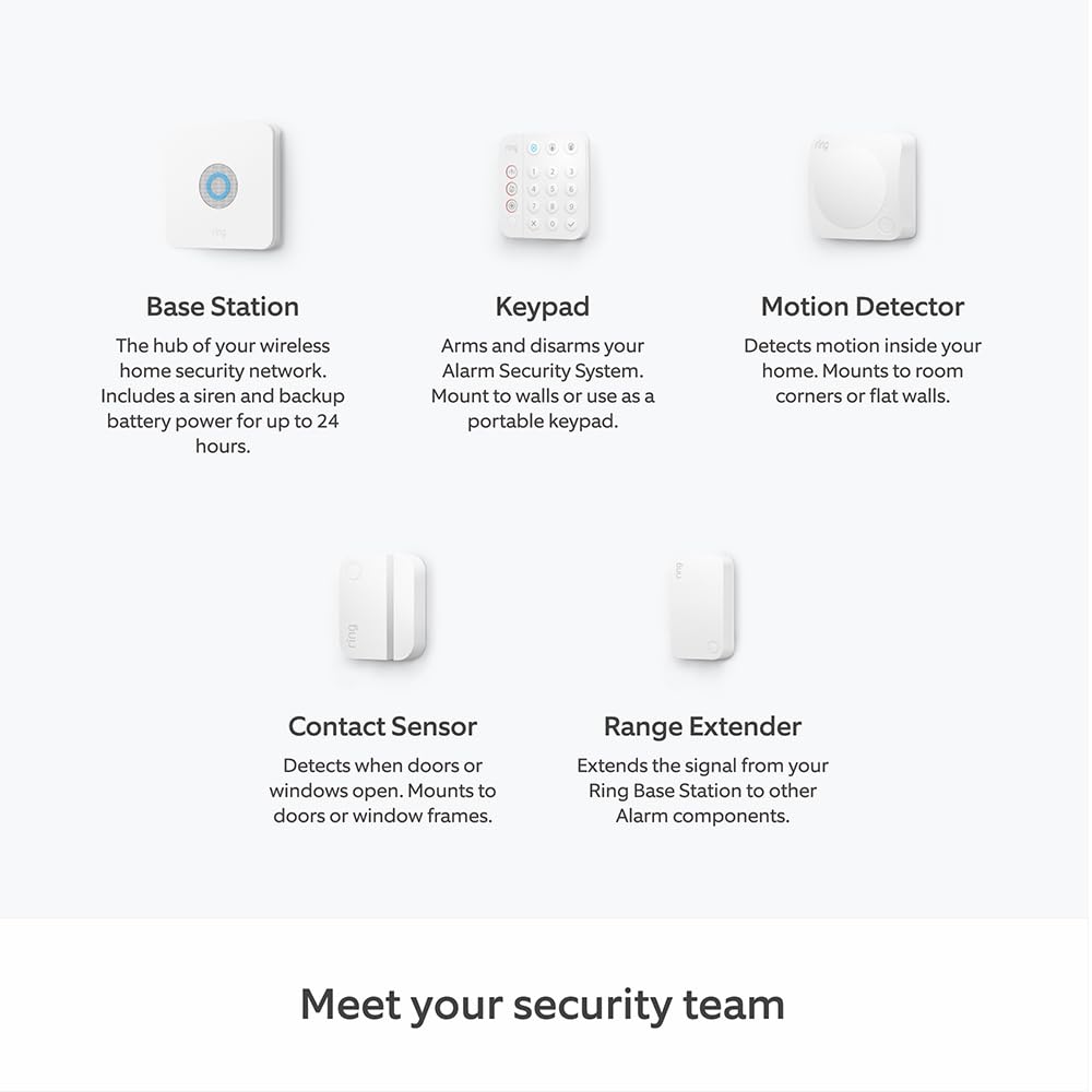Detalle 2 de Ring Alarm Pack – L + Outdoor Camera (Stick Up Cam) smart home security system