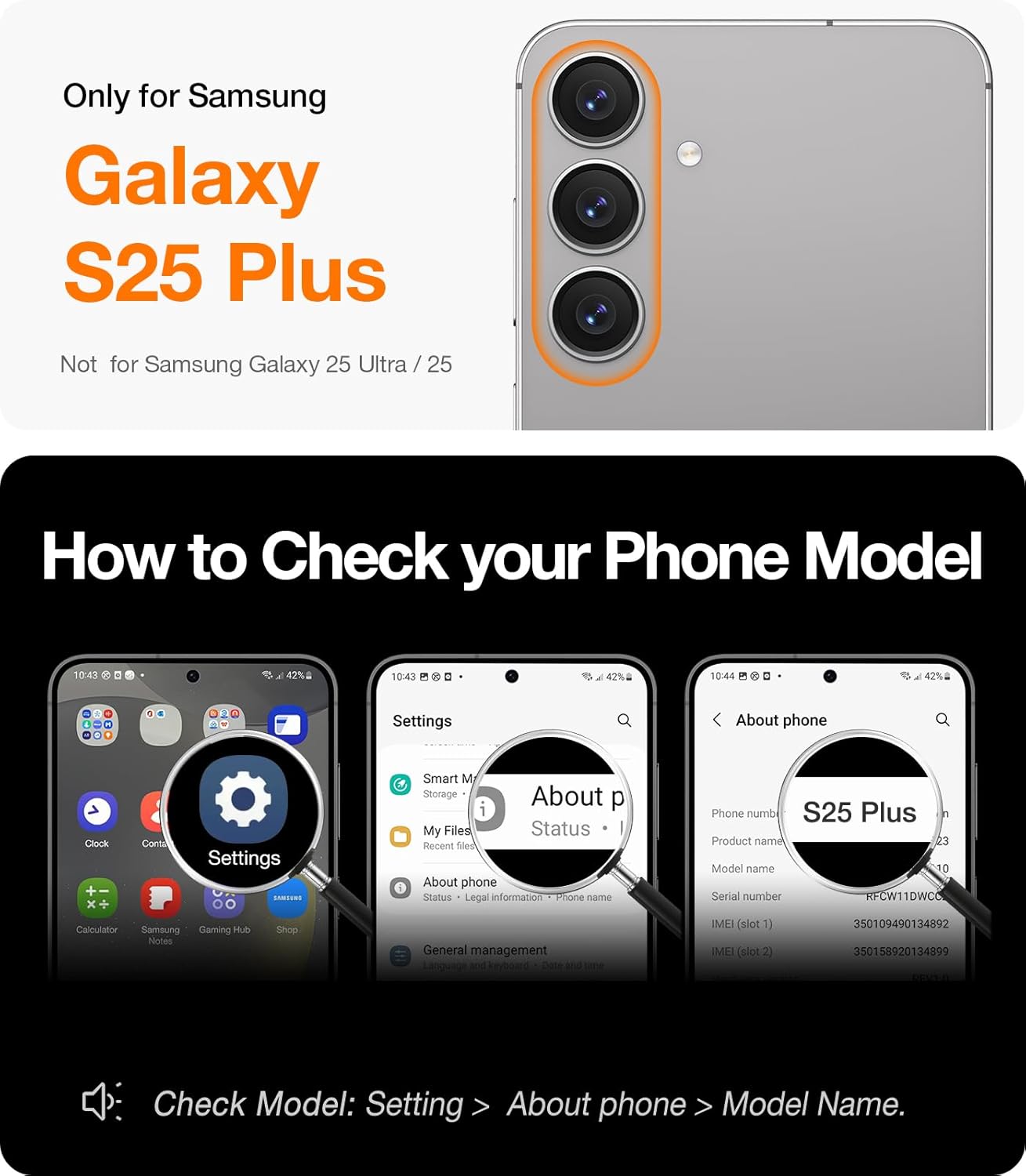 Detalle 2 de TORRAS Guardian Series Clear Case for Galaxy S25 Plus, Slim Fit, 12-Foot Protection