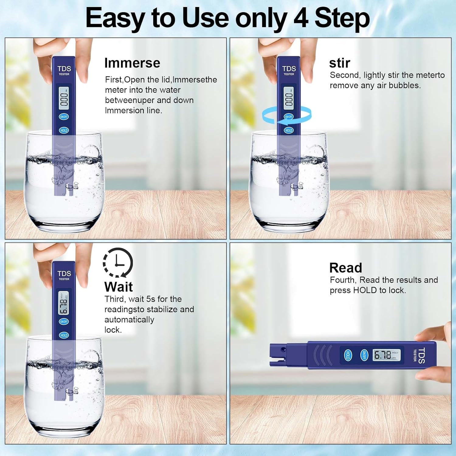 Thumbnail 4 de QNCIGER TDS Meter 0-9990 ppm