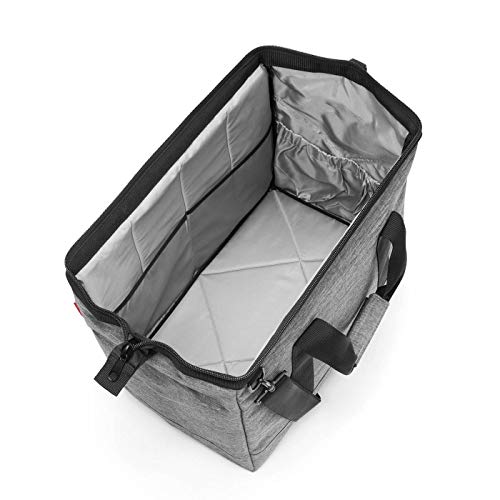 Detalle 2 de reisenthel Allrounder L in Twist Silber – Vielfältige Doktortasche für Reisen, Arbeit und Freizeit