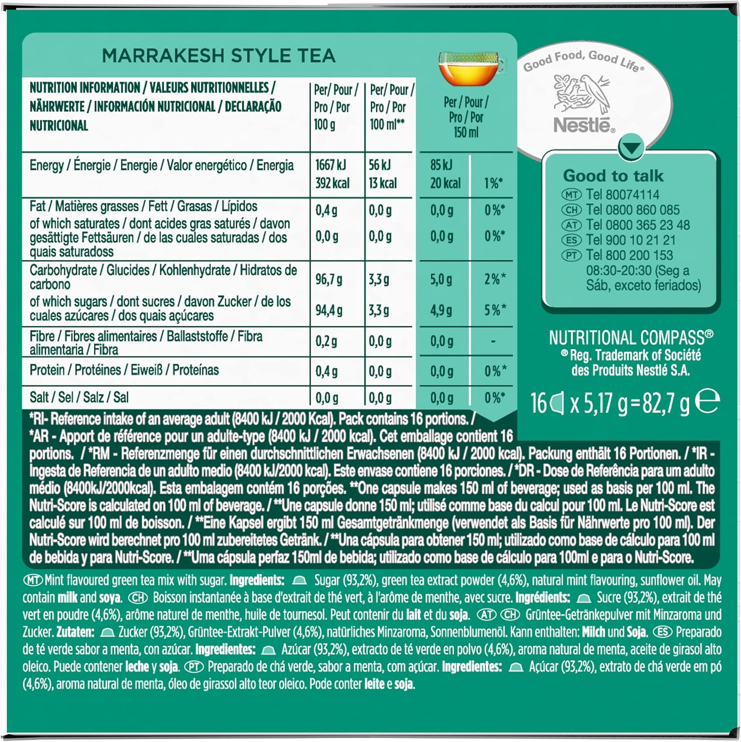Detalle de NESCAFÉ Dolce Gusto Marrakesh Style Tea: cápsulas de té verde con menta (48 cápsulas)