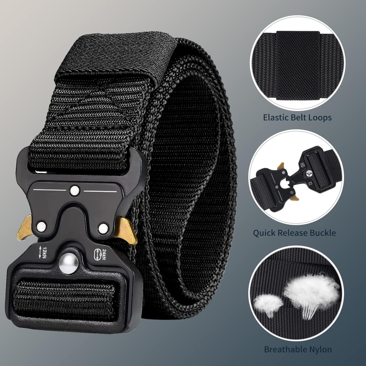 Thumbnail 4 de AivaToba tactische herenriem van 1000D nylon met metalen snelsluiting