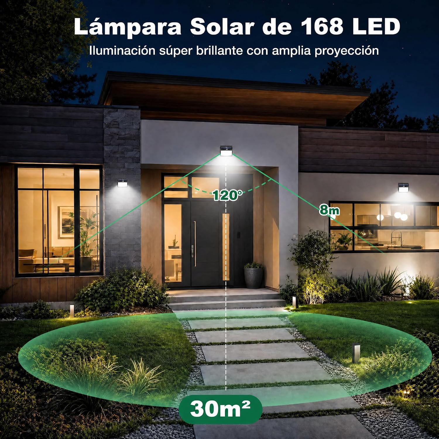 Thumbnail 3 de nipify Luz Solar Exterior 2 Focos Sensor