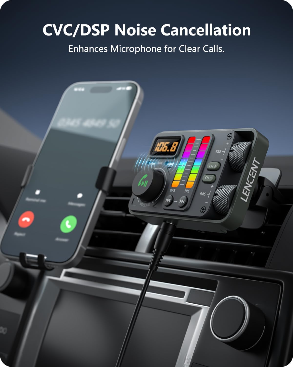 Thumbnail 5 de LENCENT Transmisor FM Bluetooth 5.3 PD 20W