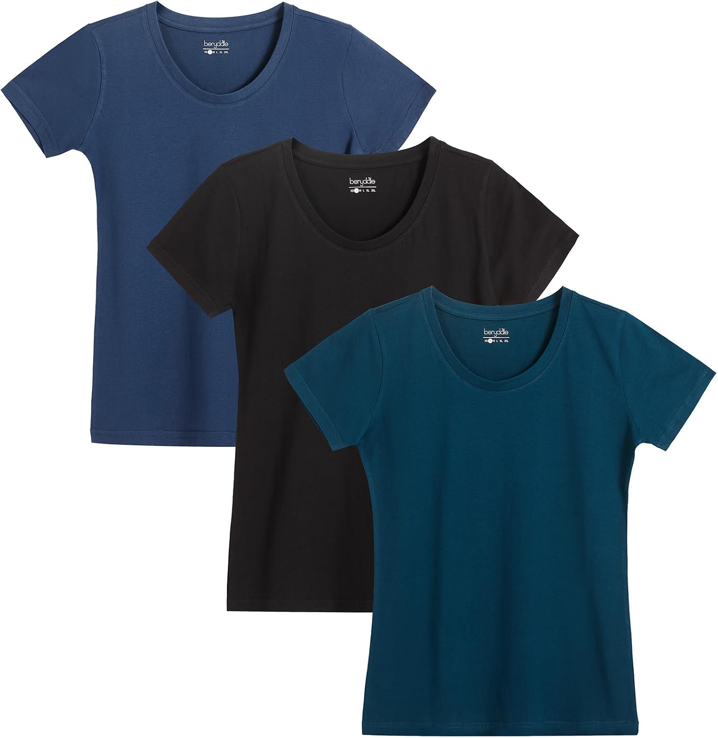 Detalle de berydale Basic Rundhals T-Shirts 180 g/m²
