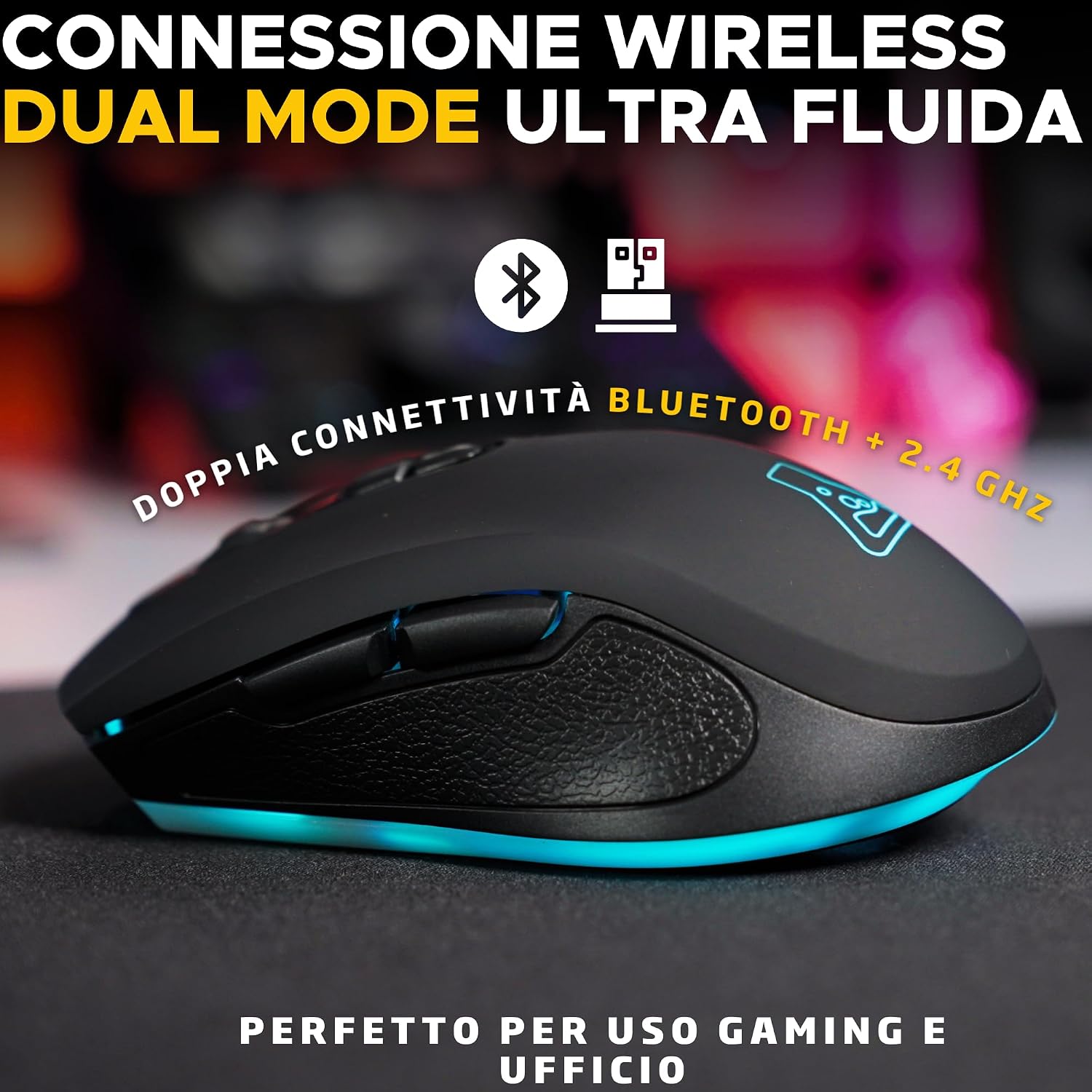 Thumbnail 2 de The G-Lab Kult Krypton mouse gaming wireless 6400 DPI