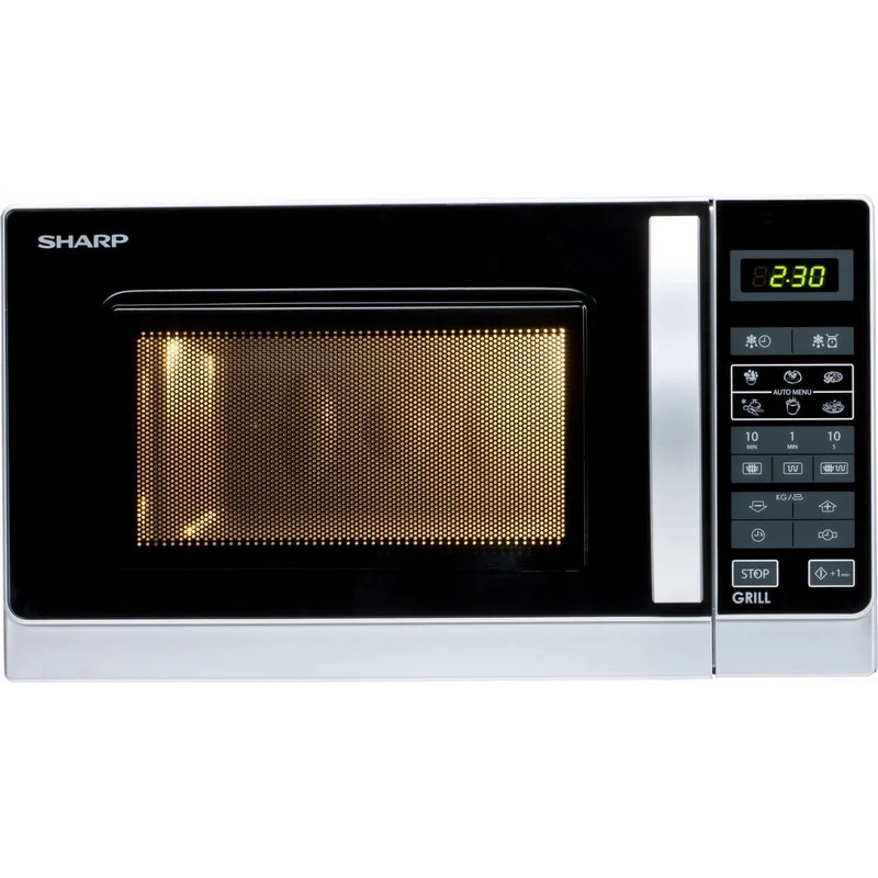 Detalle de Sharp R-642INW: Microondas con Grill 800W (20 L) para dorar y crujir