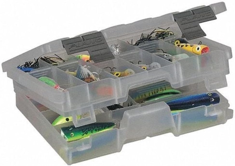 Detalle de Plano Guide Series Two-Tiered StowAway 3600: scatola porta-attrezzi a due livelli per esche, artigli e accessori da pesca