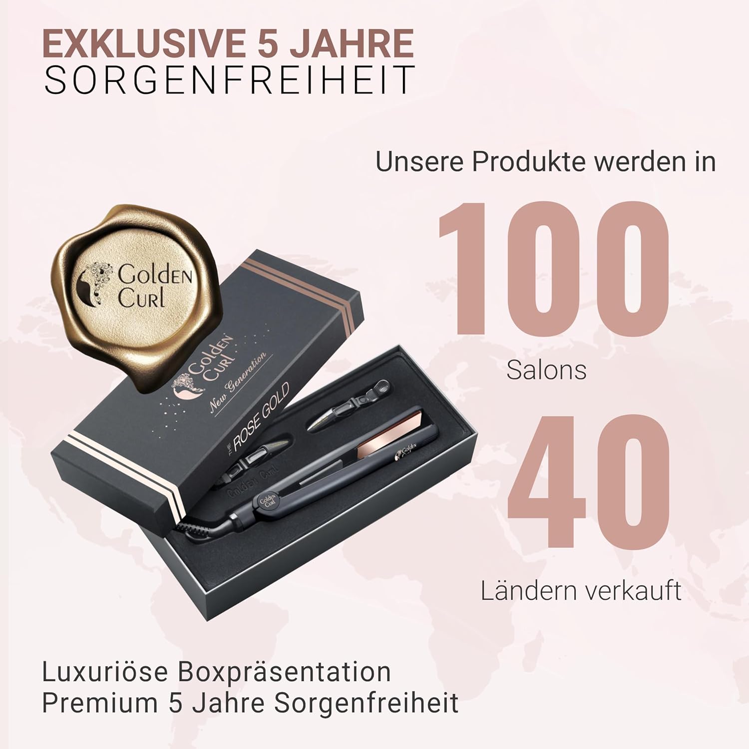 Thumbnail 2 de Glätteisen Locken und Glätten Haarglätter – 2-in-1 Rose Gold, 5 Jahre Sorgenfreiheit