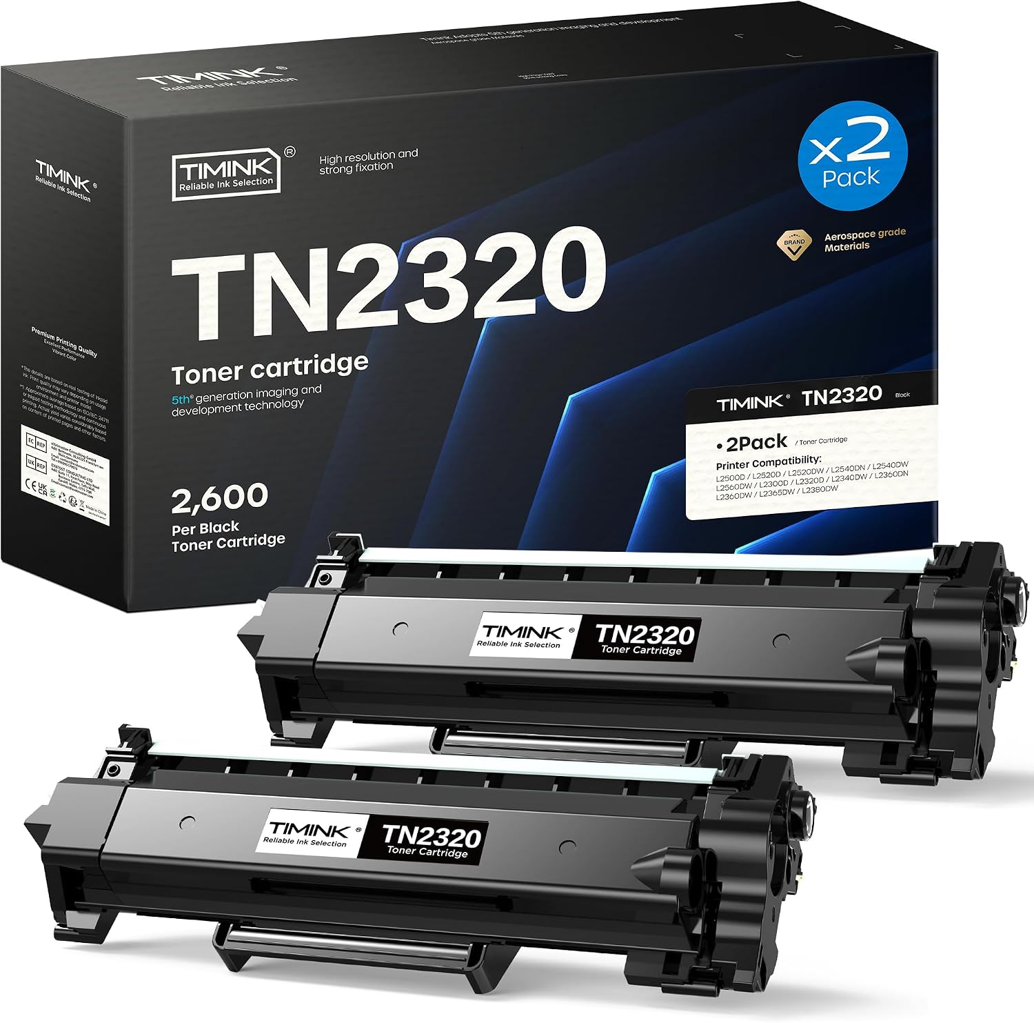 Detalle de Timink TN2510/TN2510XL black toner (with chip) for Brother laser printers