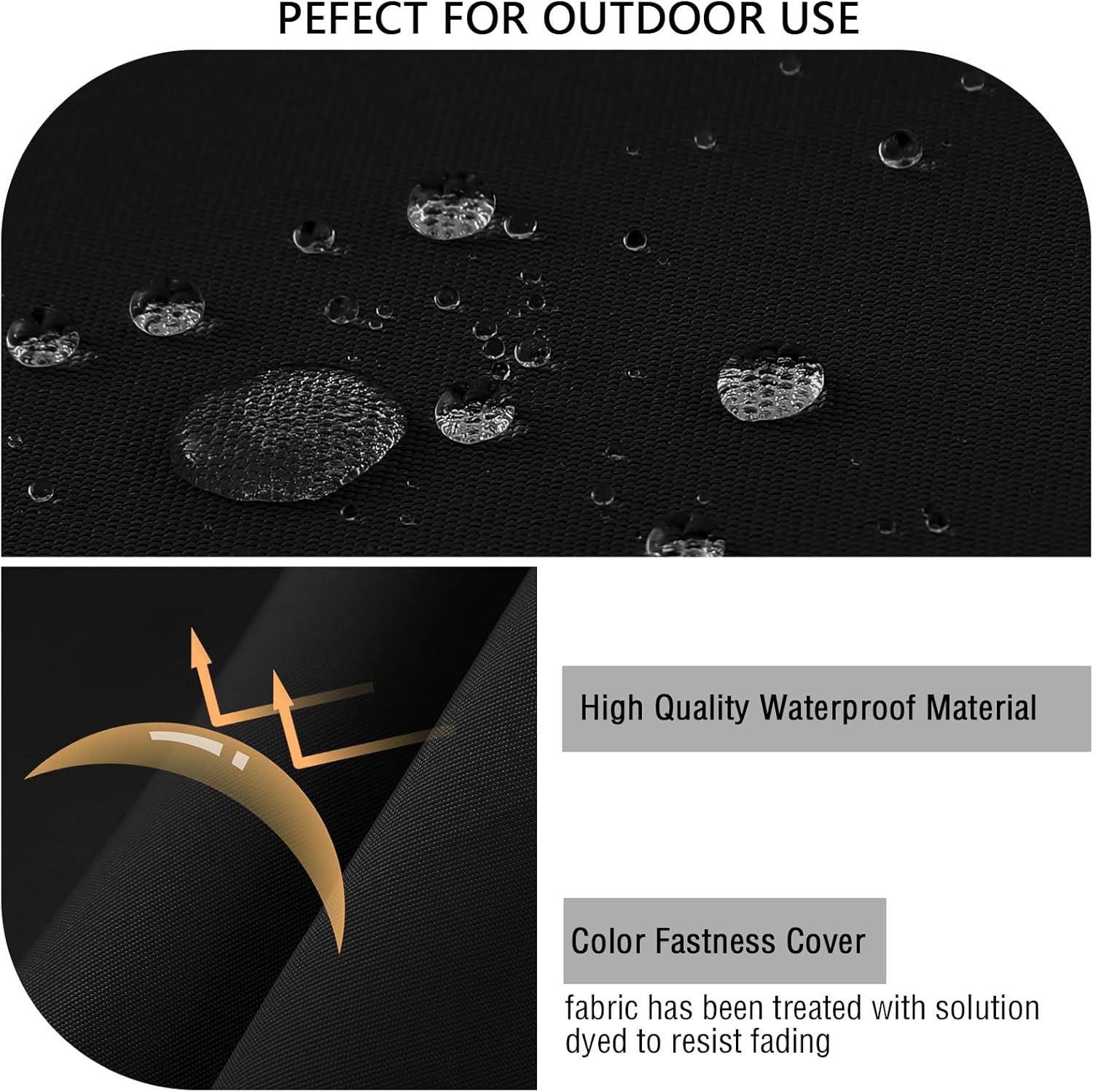 Thumbnail 4 de PRIMEPATIO Outdoor Chair Seat Cushions (Set of 2) – 7cm Thick, 50x50cm, Black